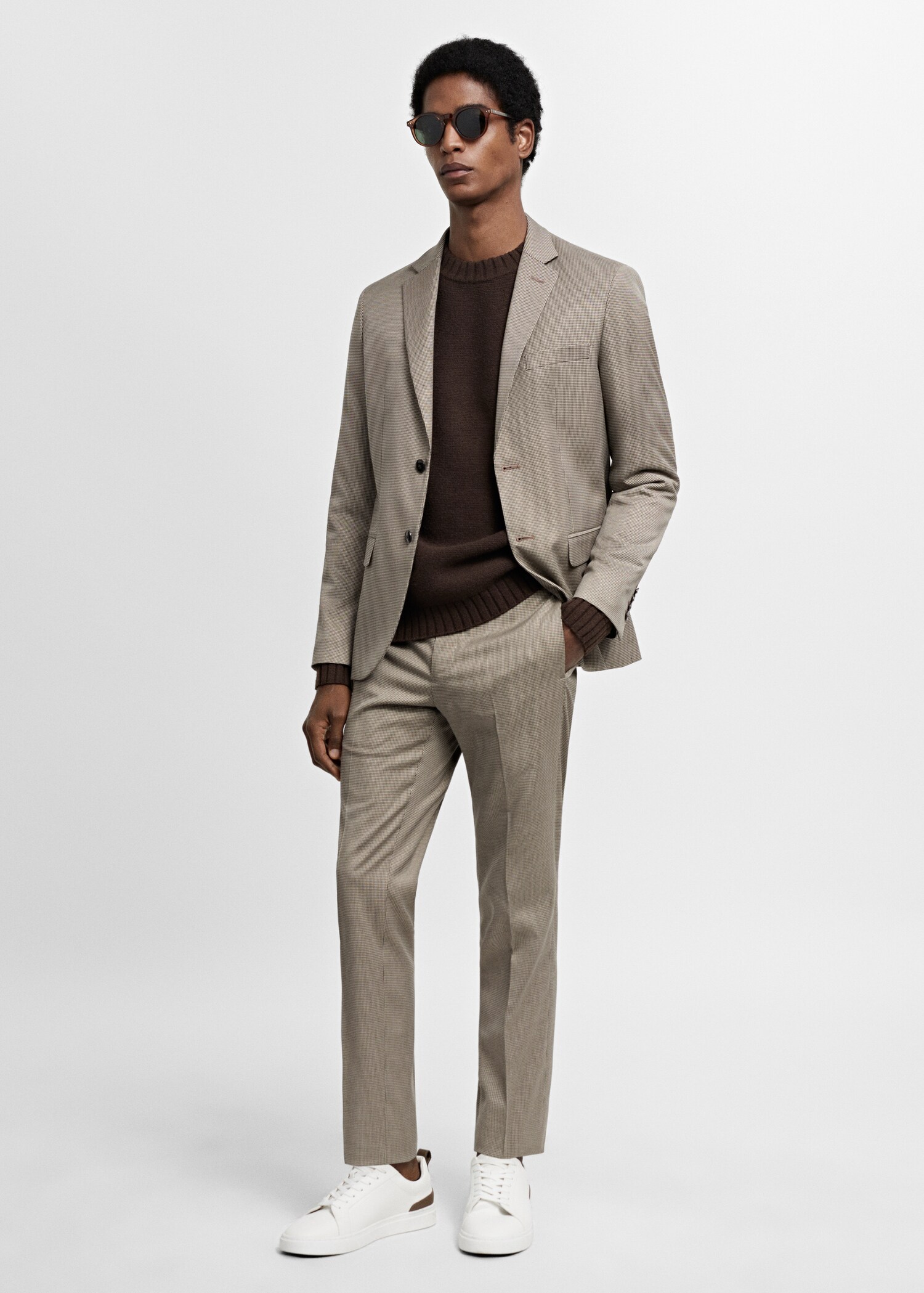 Super slim-fit suit jacket in stretch fabric - General plane