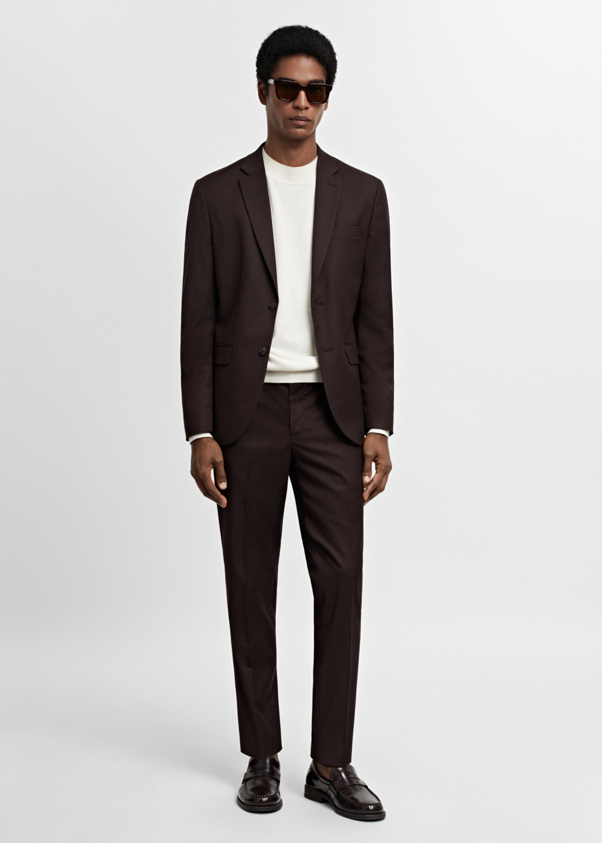 Öltönyzakó super slim fit sztreccs anyagból - Általános sík