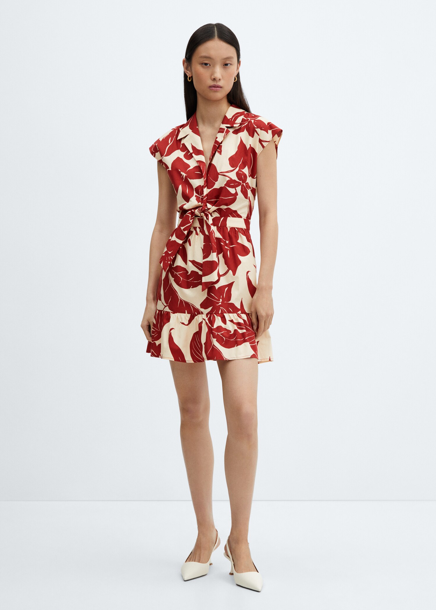 Robe chemisier à fleurs - Plan général