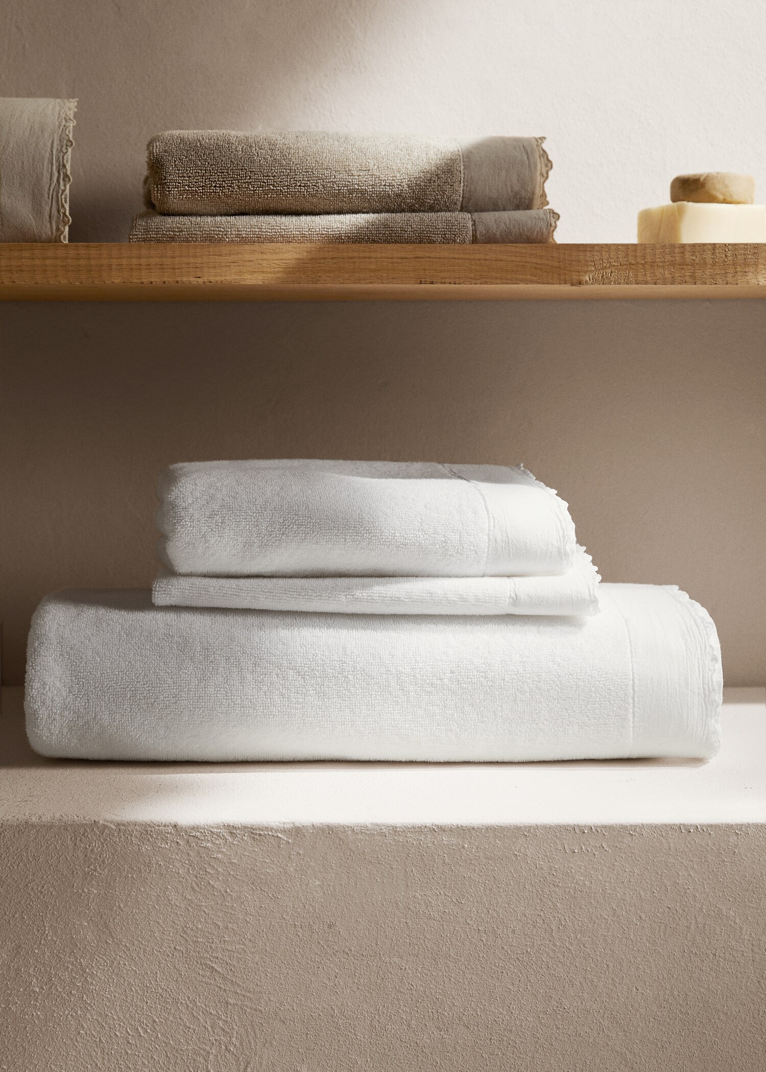 Cotton bath towel 50x90cm - General plane
