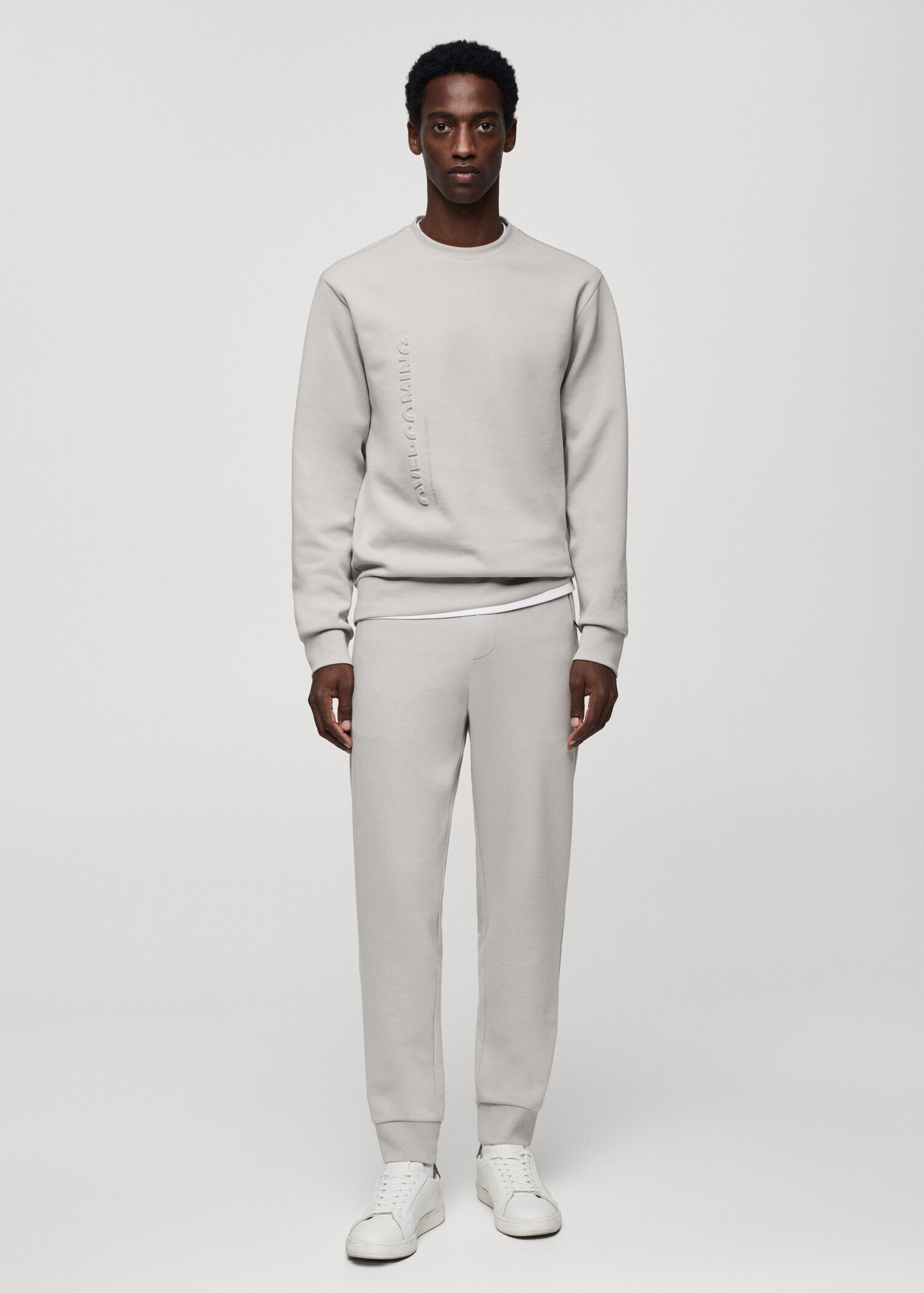 Sweat-shirt message tissu technique - Plan général