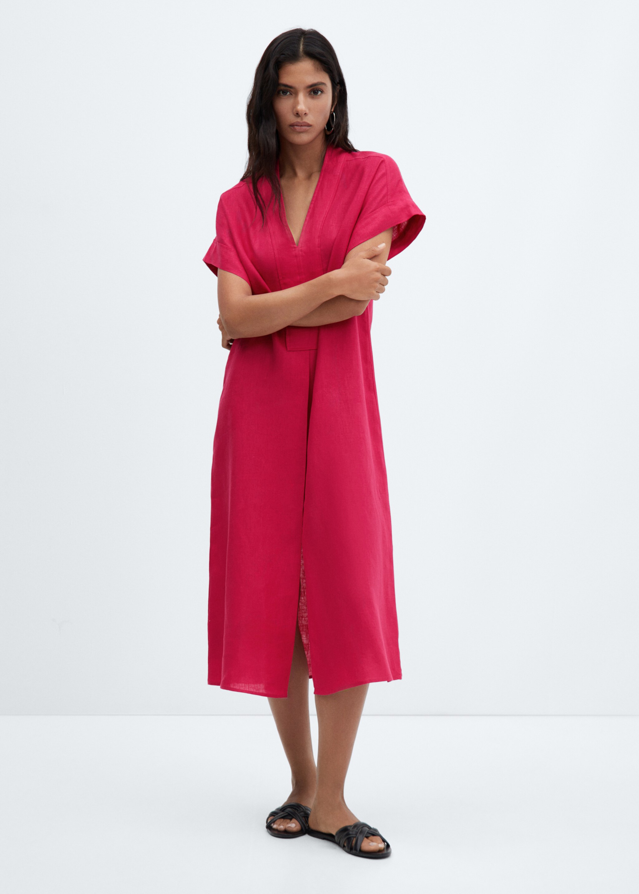 Robe chemisier lin - Plan général