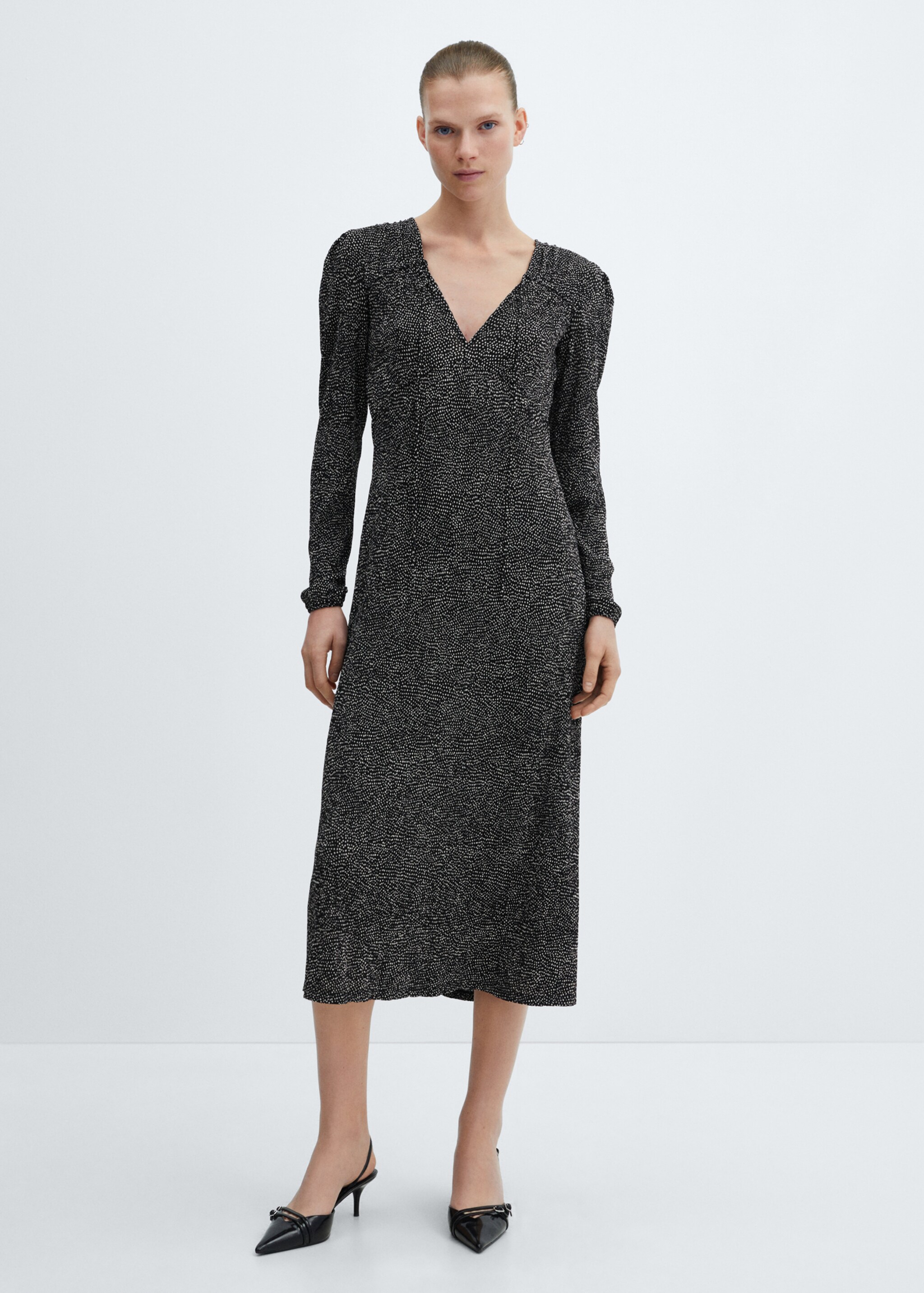 Printed bow dress - General plane