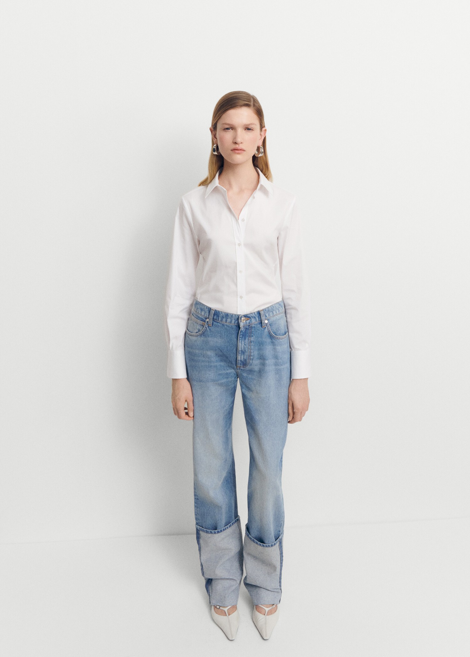 Fitted cotton shirt - General plane