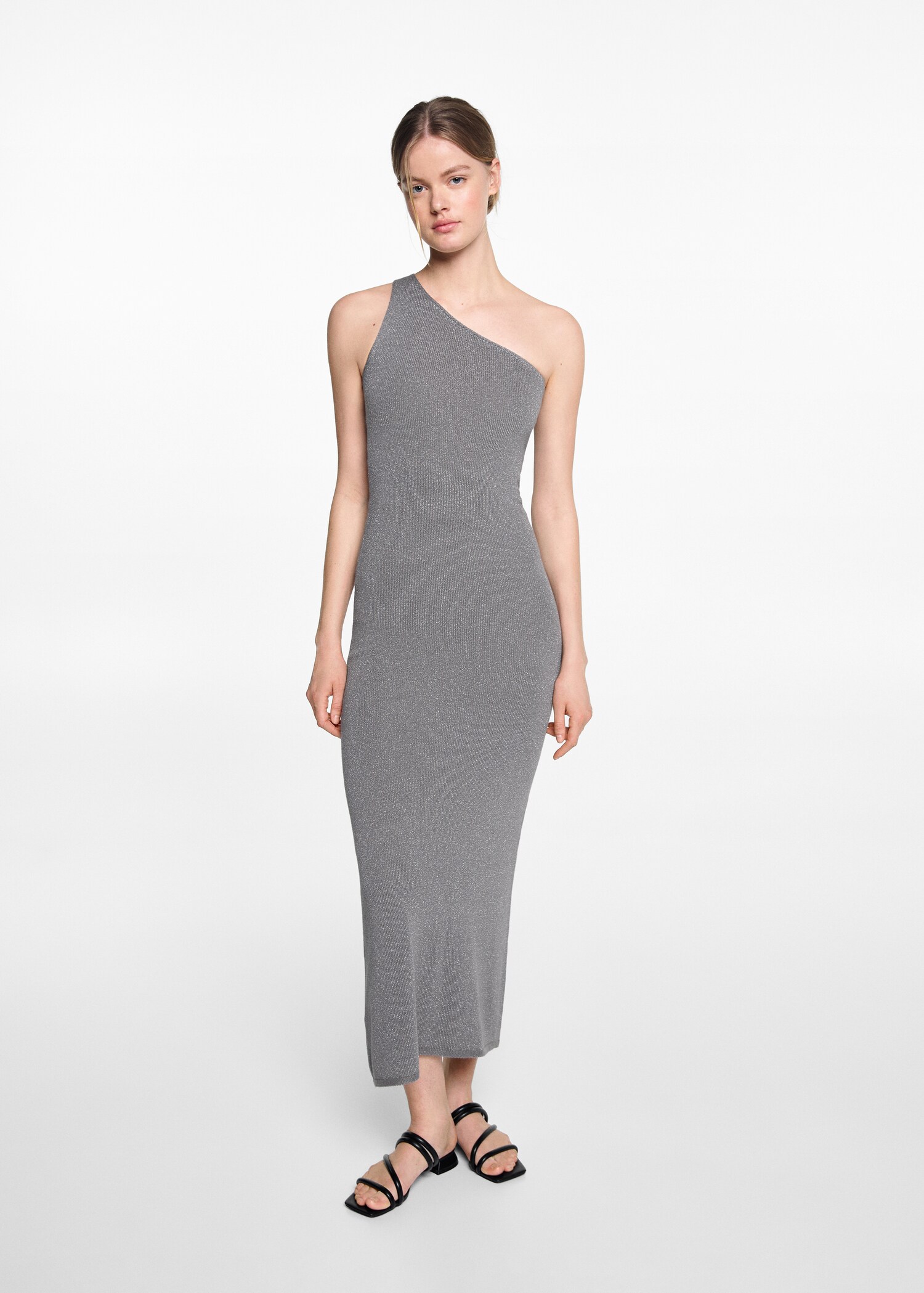 Asymmetrical lurex dress - General plane