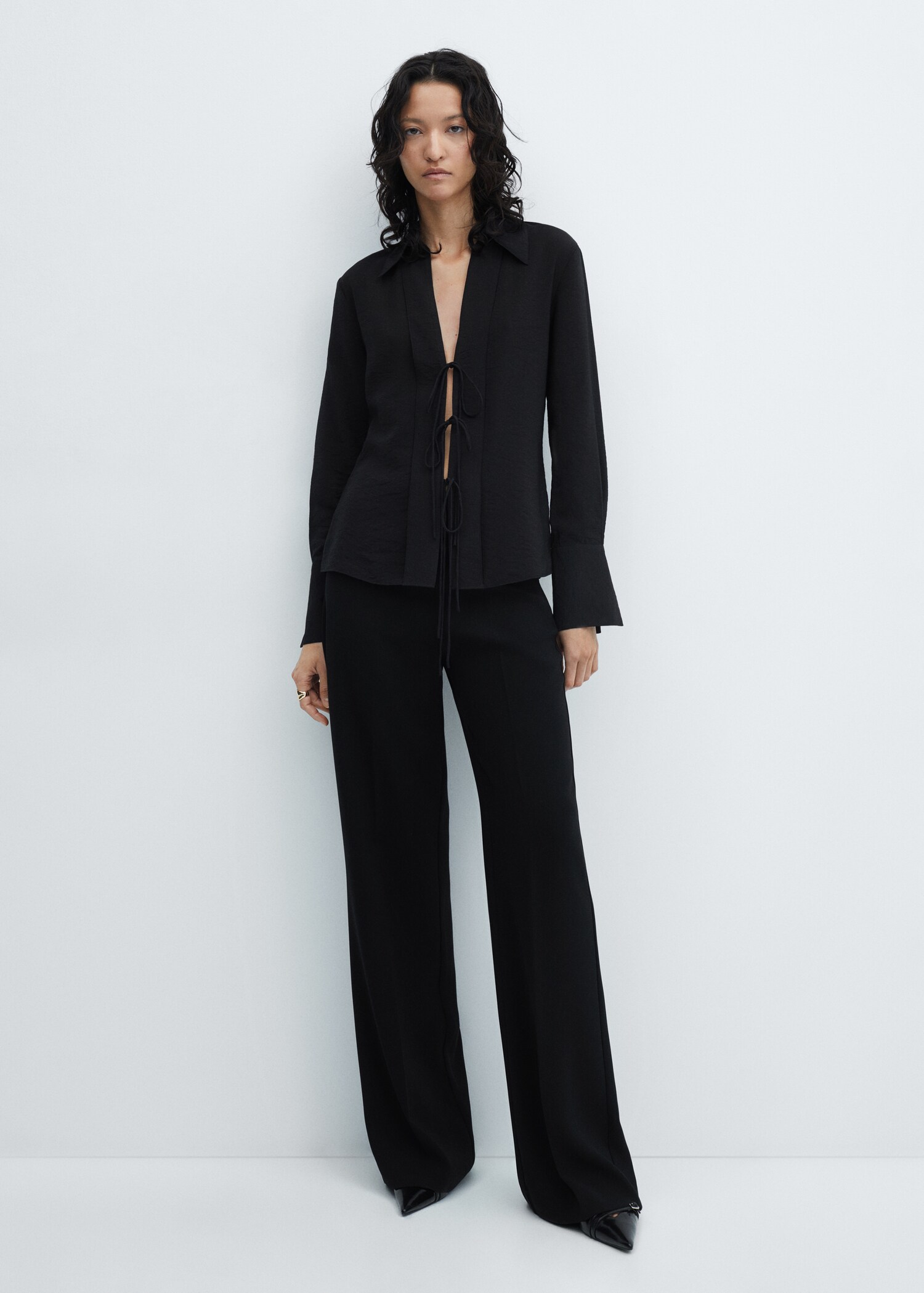 Bows fluid blouse - General plane