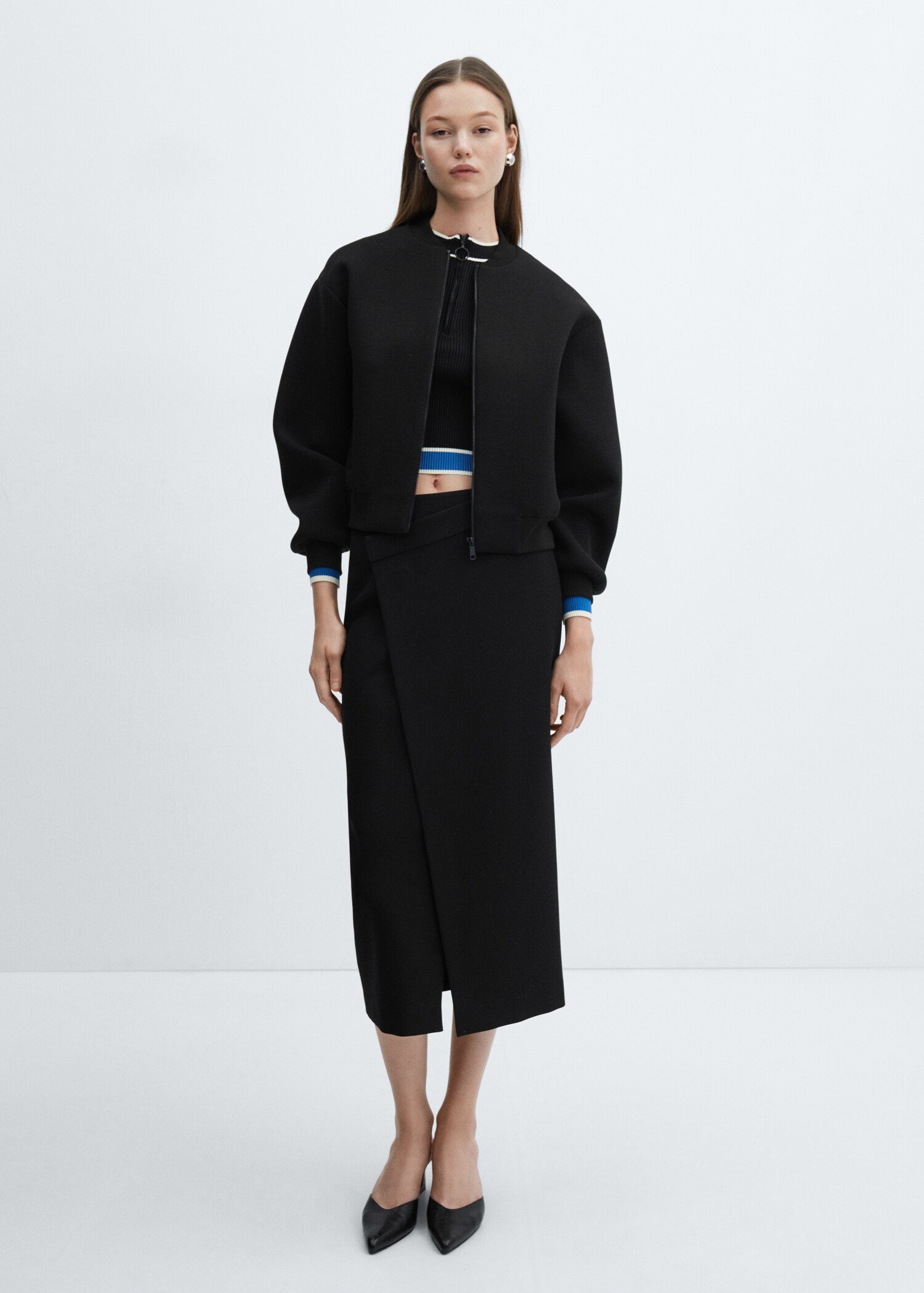 Bomber jacket with zip - General plane