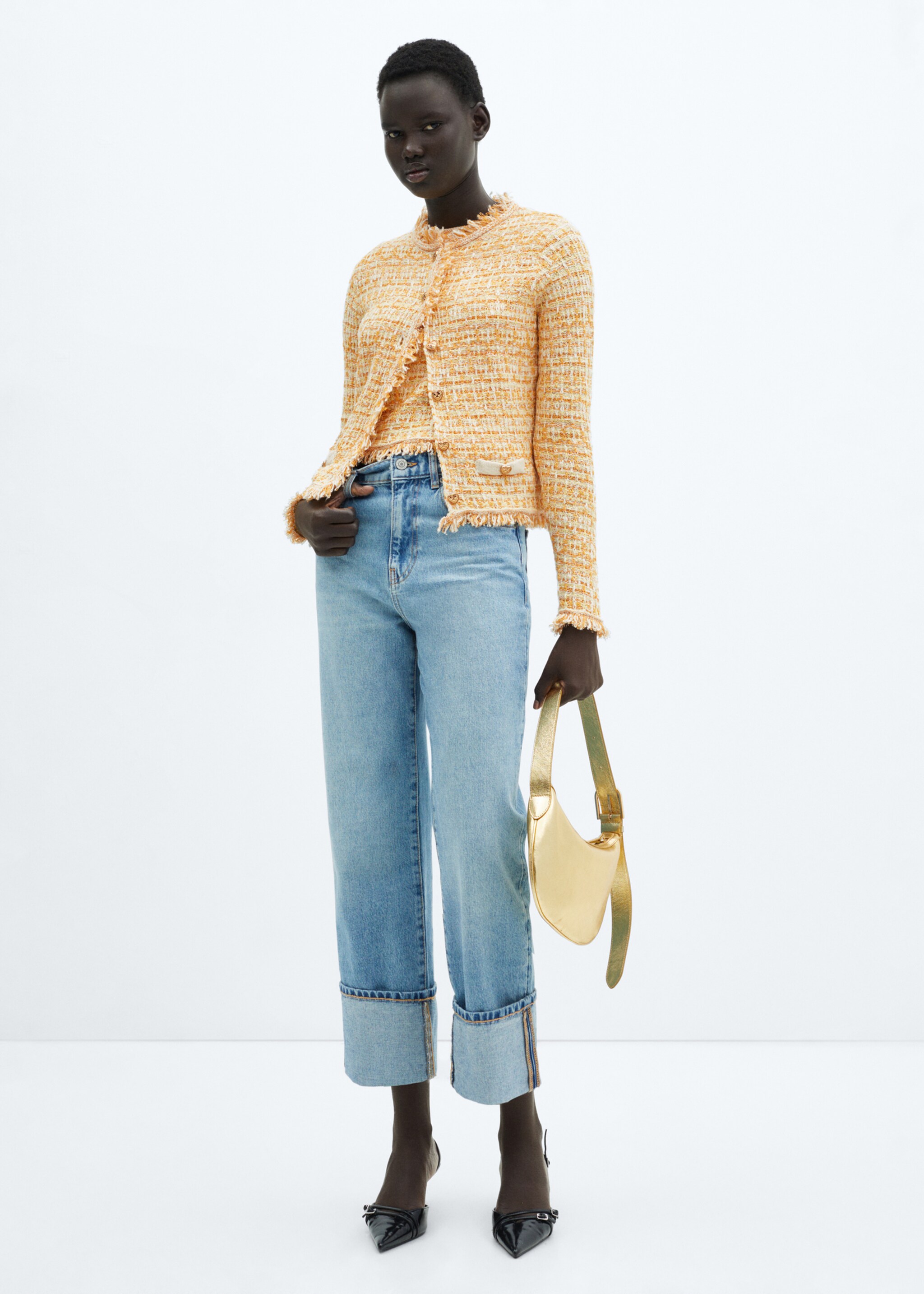 Tweedcardigan mit Taschen - Allgemeine Ansicht