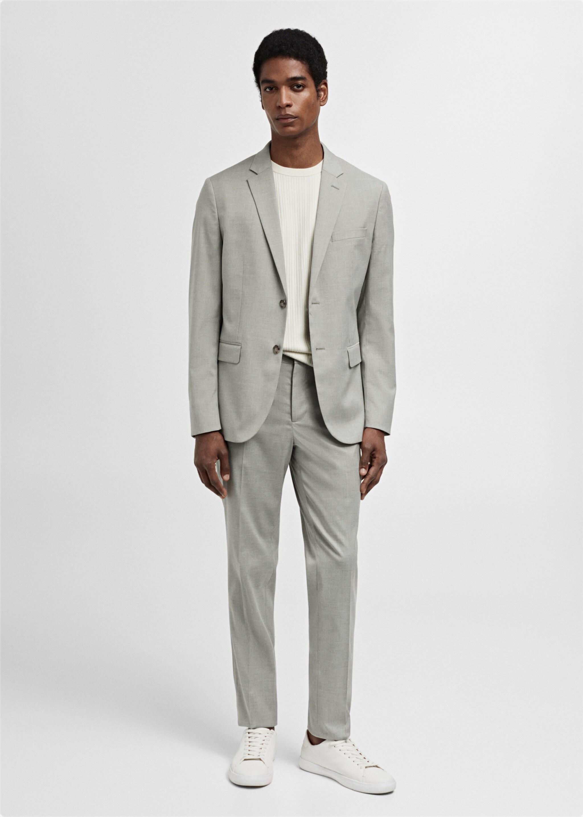Oblekové sako super slim fit ze strečové látky - Celkový náhled