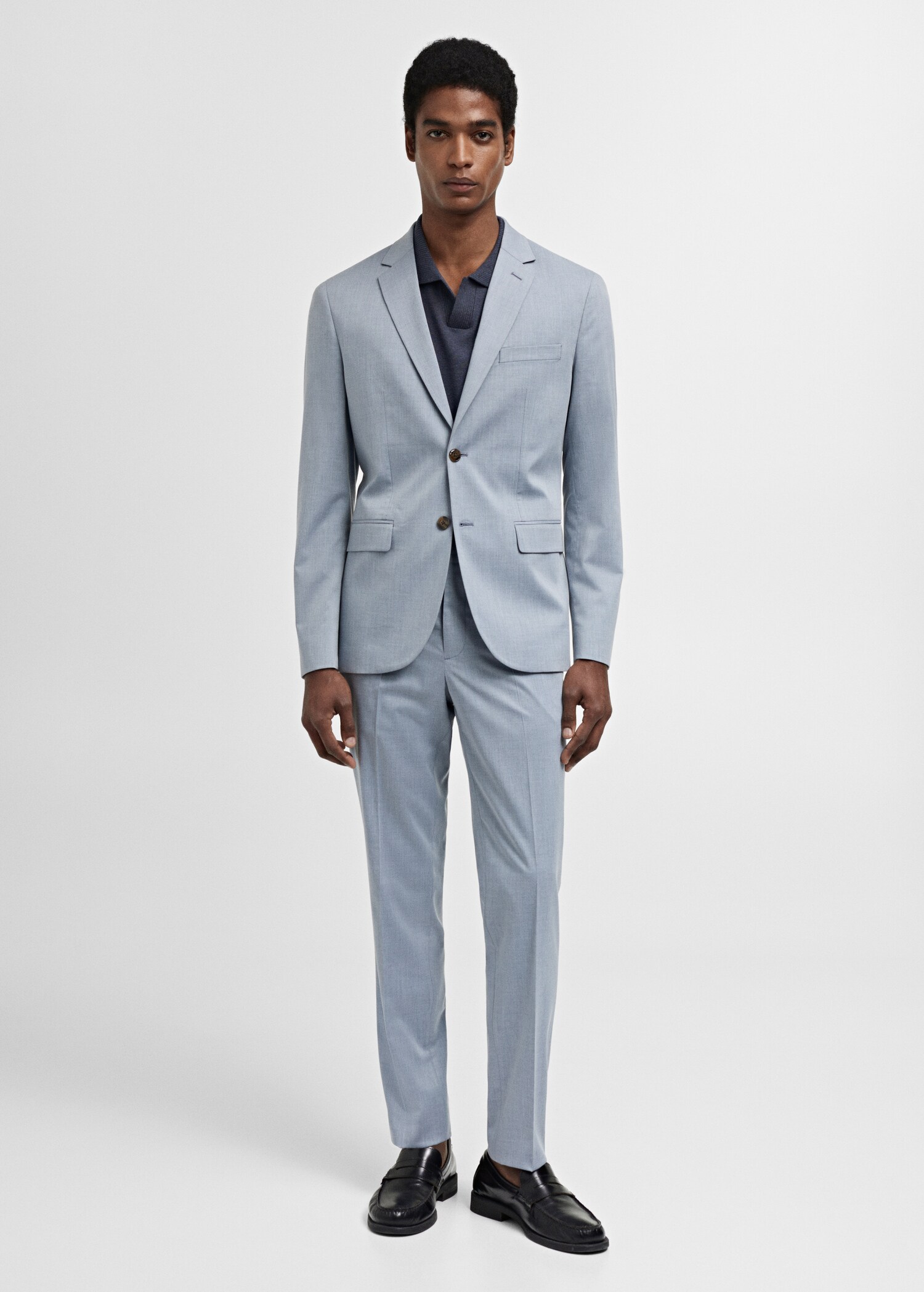 Super Slim Fit-Anzughose aus Stretchstoff - Allgemeine Ansicht