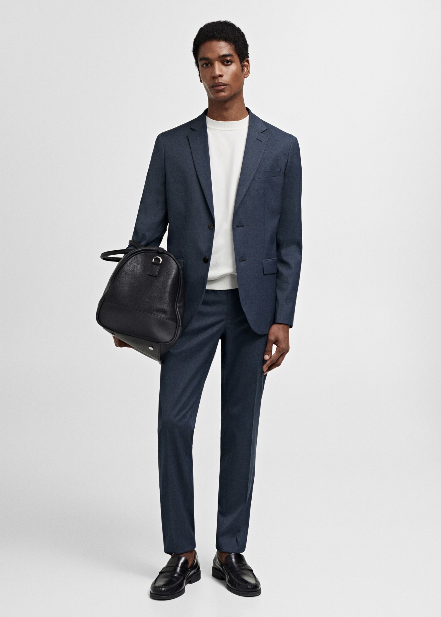 Super Slim Fit-Anzughose aus Stretchstoff - Allgemeine Ansicht