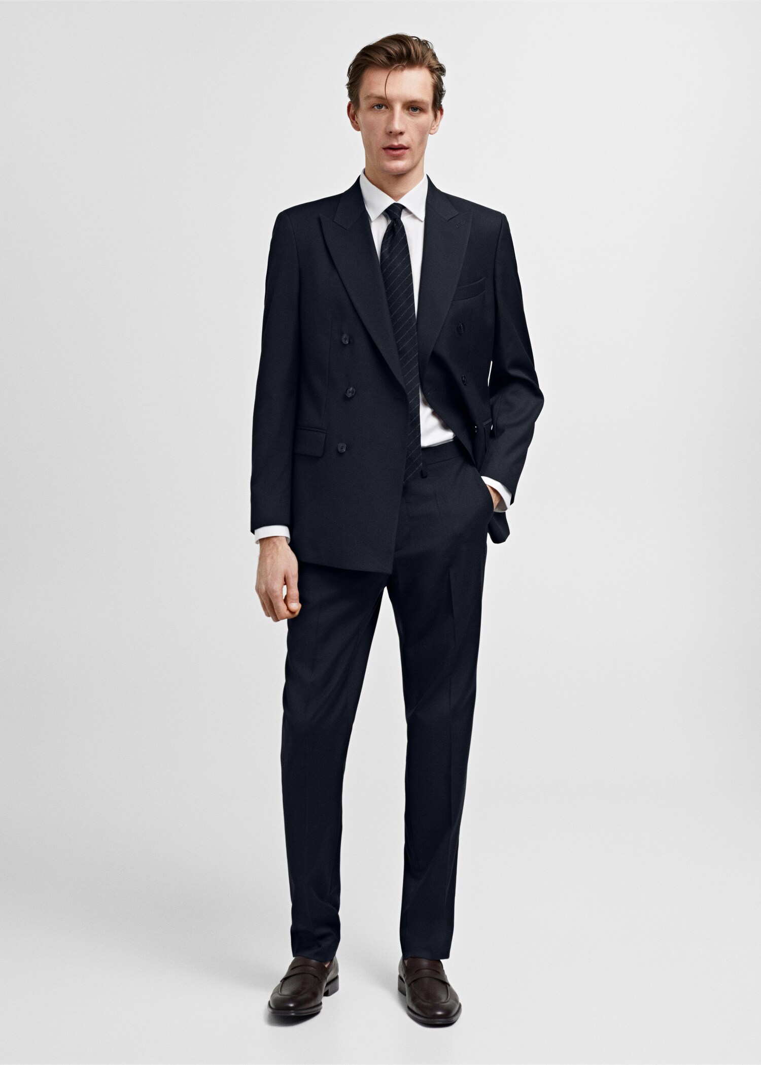 Pantalons vestit slim fit - Pla general