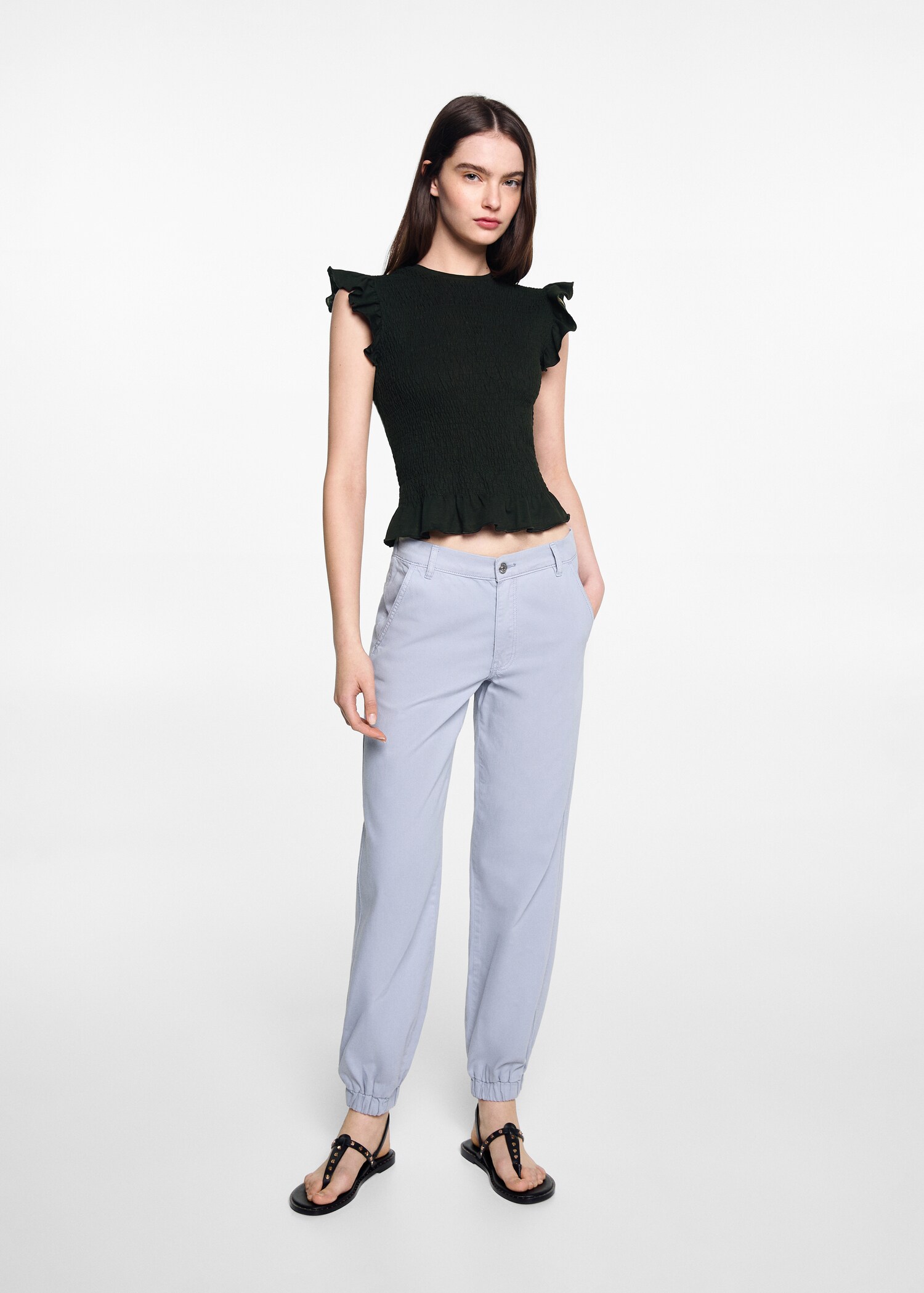 Ruffles ruched T-shirt - General plane