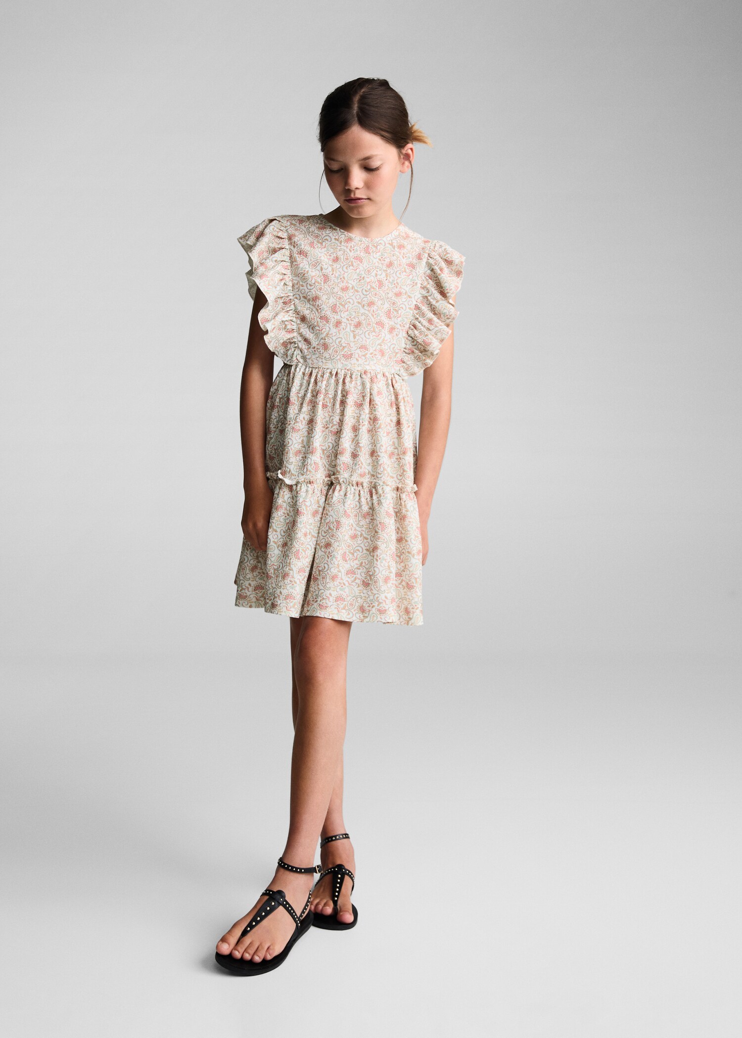 Paisley-Kleid mit Rüschen - Allgemeine Ansicht
