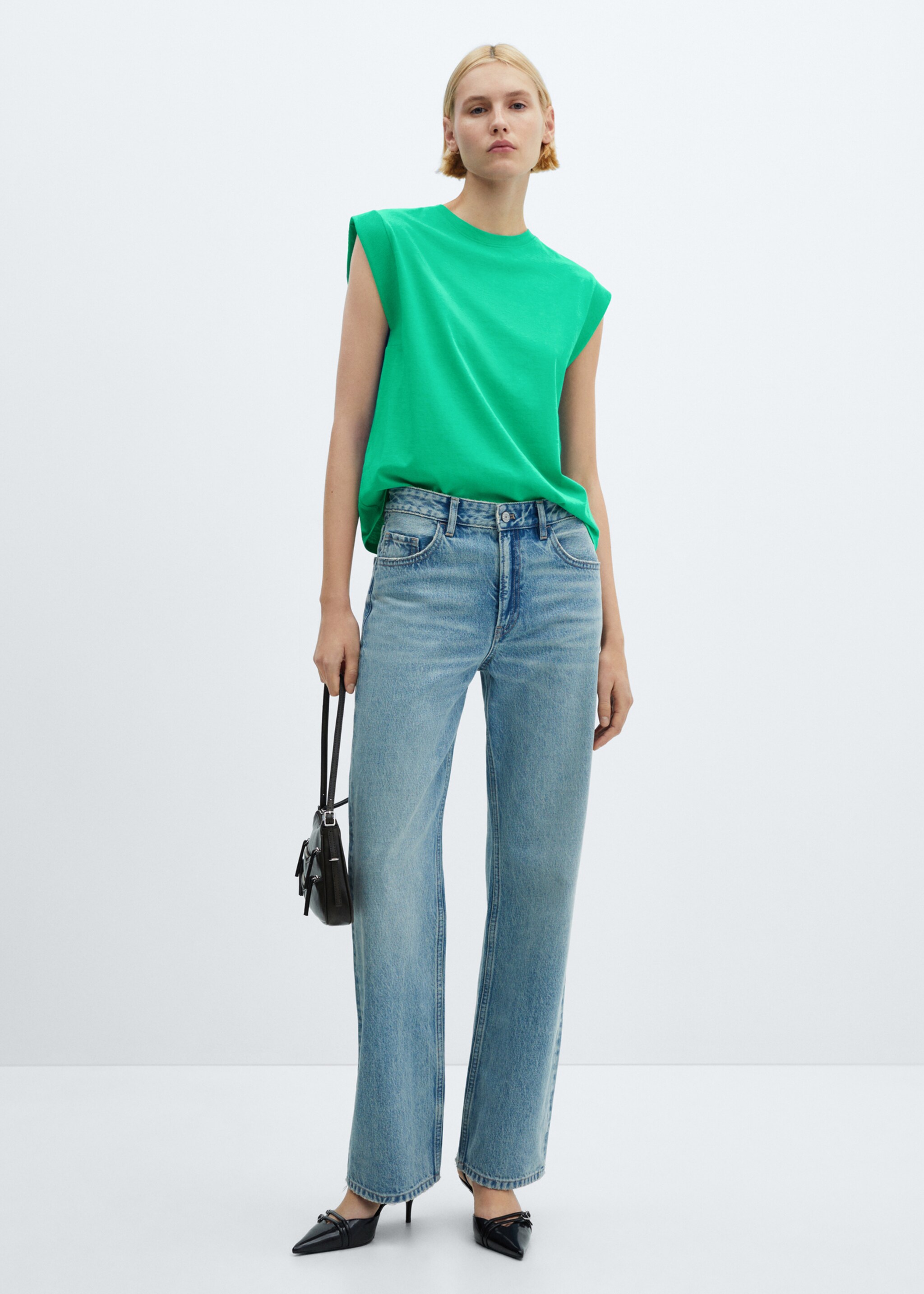 Rounded neck cotton t-shirt - General plane, Green. Ref: 67026328-00.