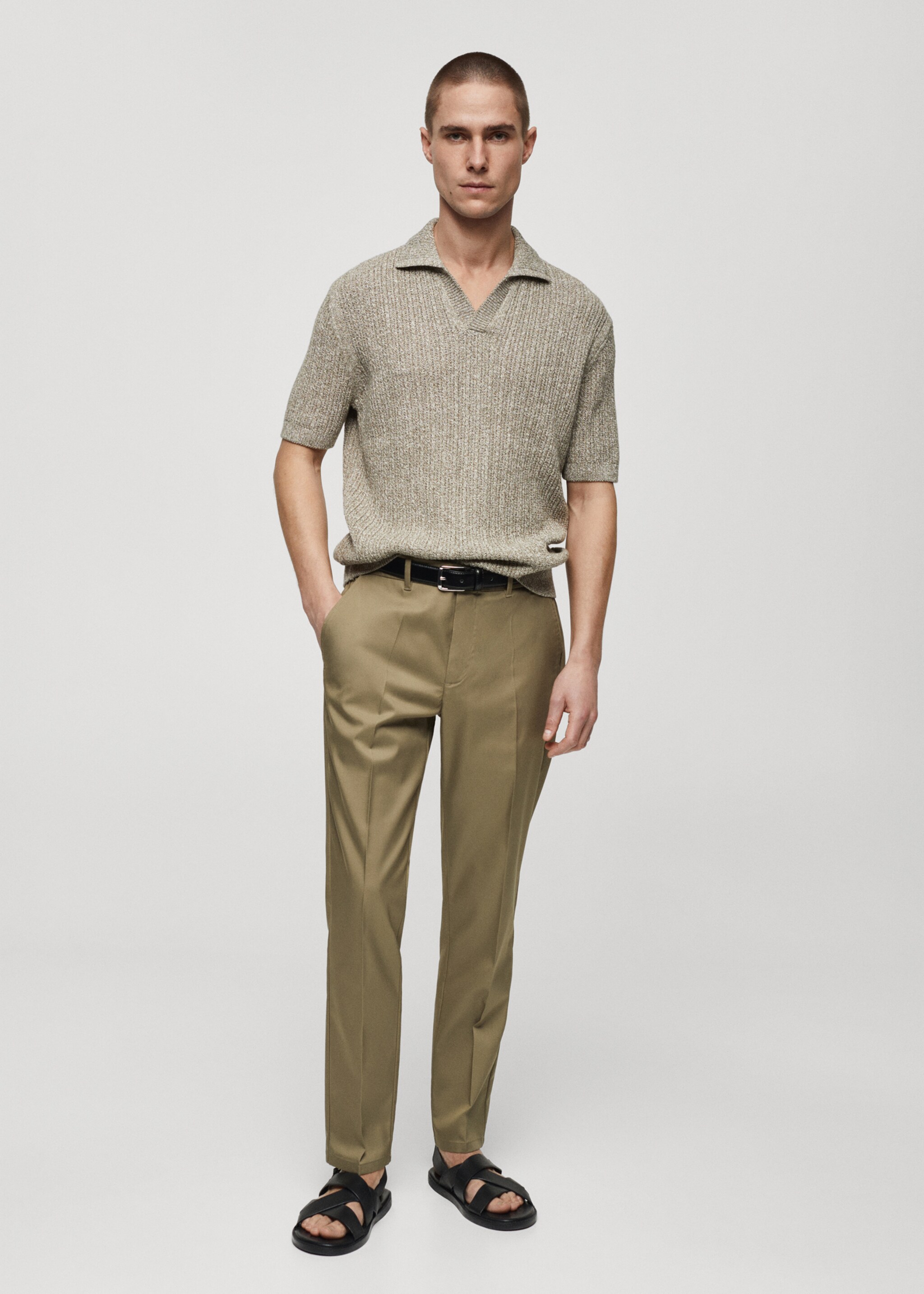 Slim fit lyocell pants - General plane