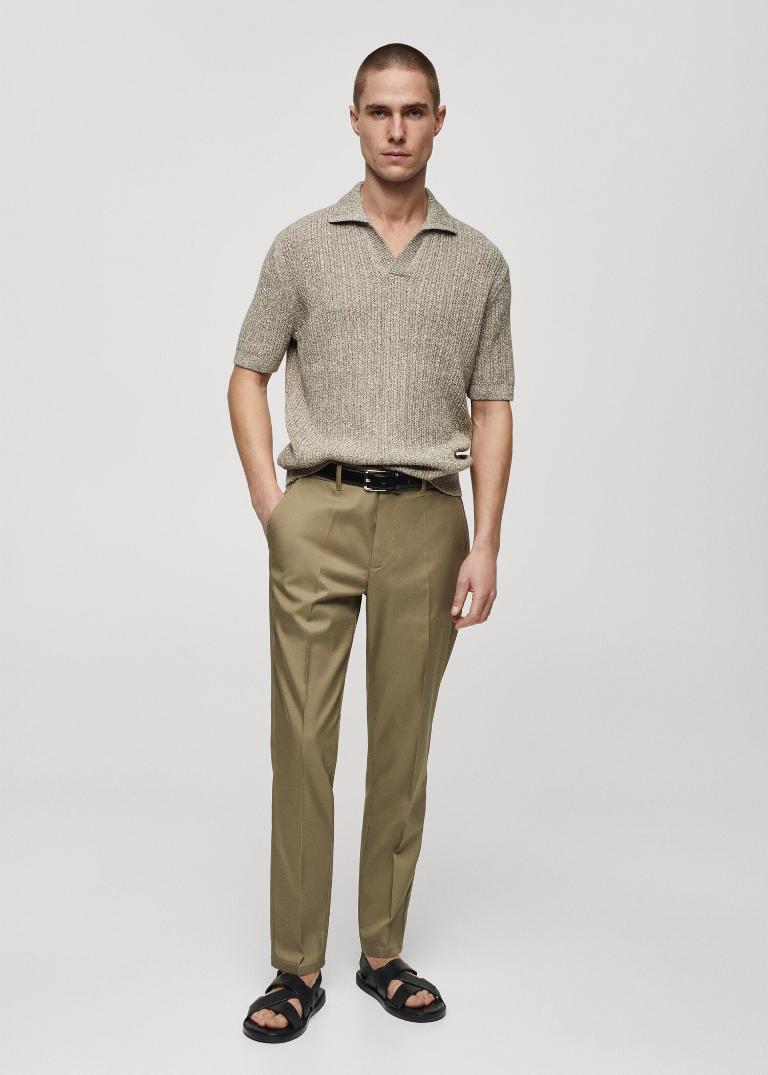 Slim fit lyocell pants - General plane