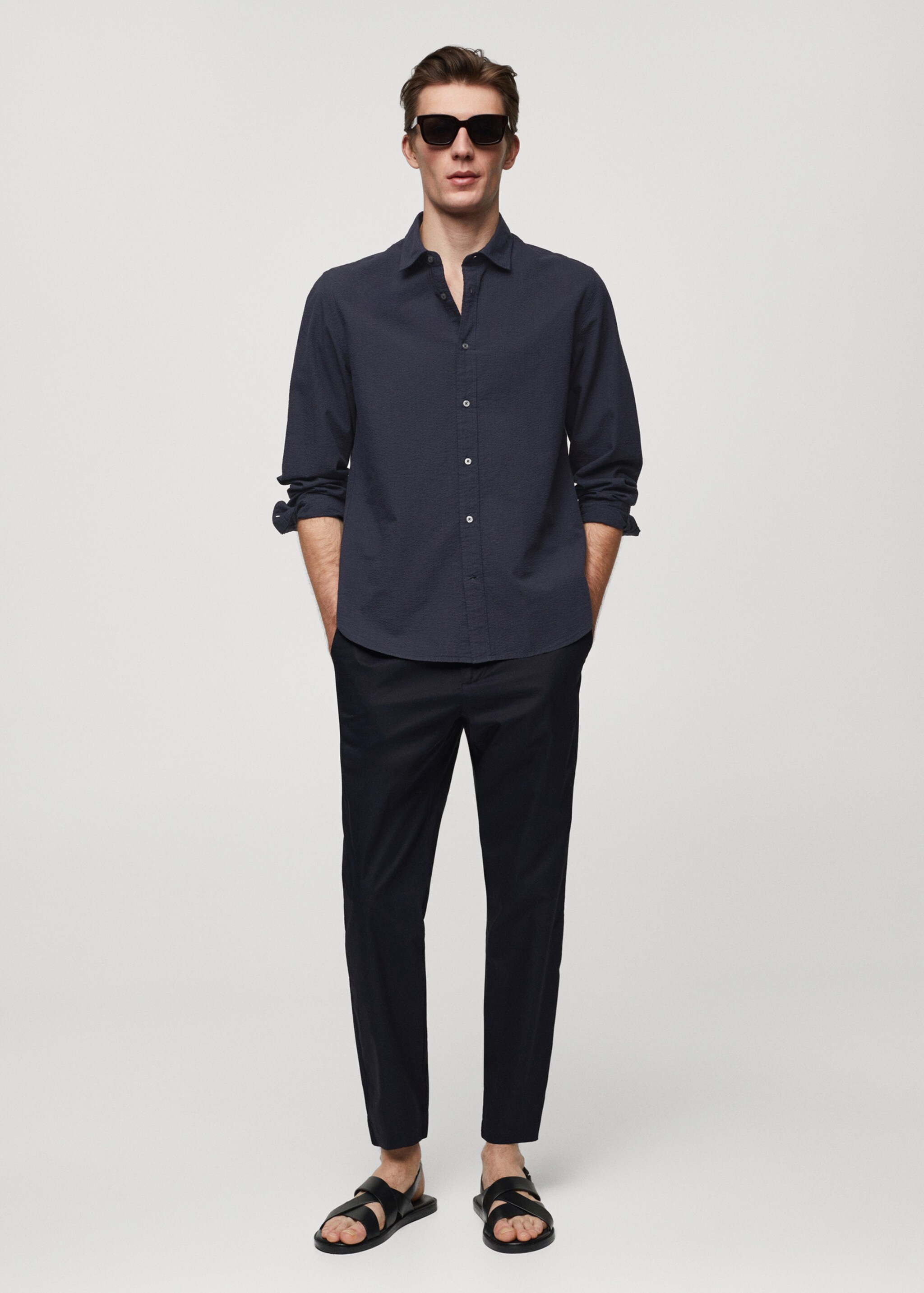 100% seersucker cotton shirt - General plane