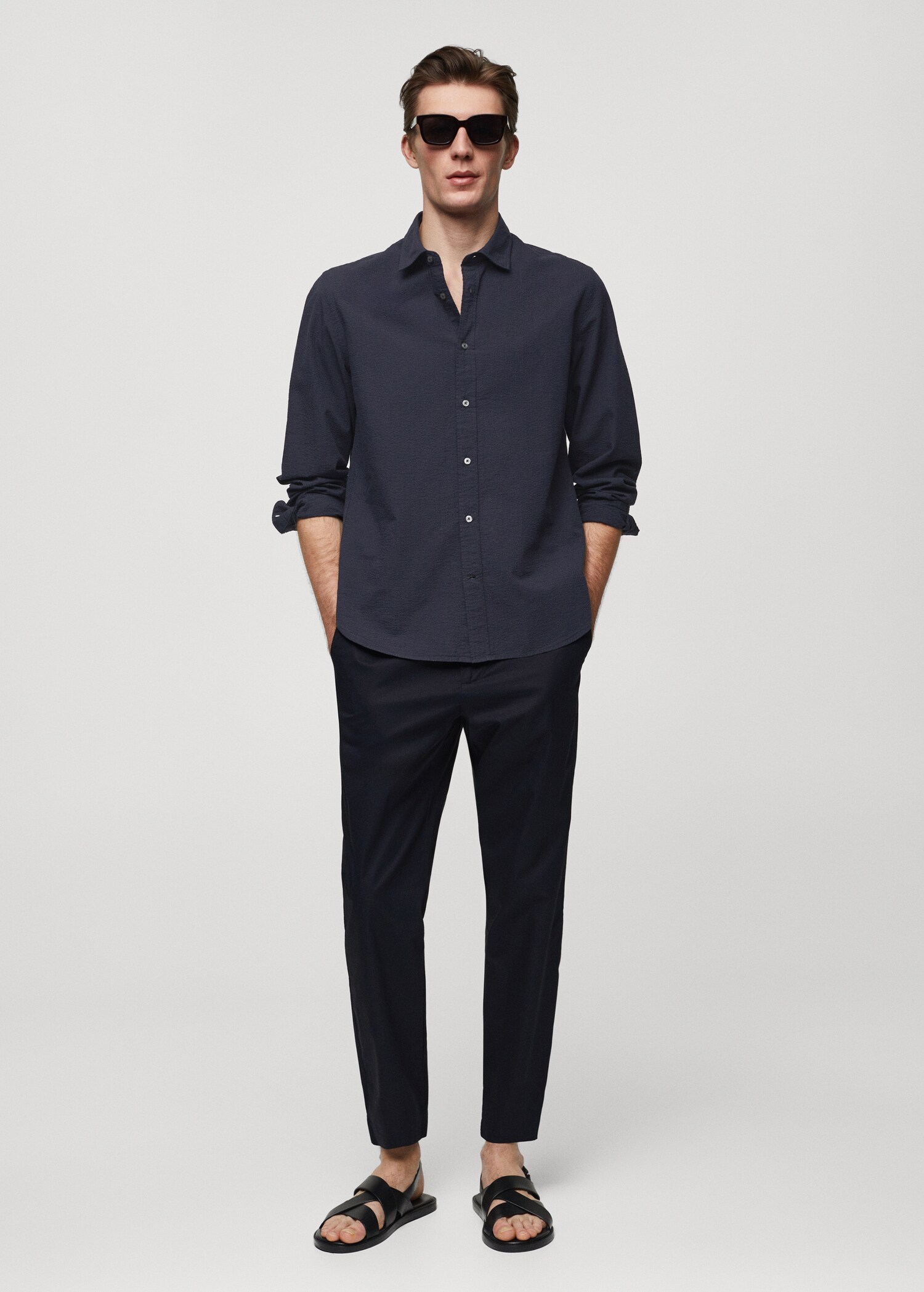 100% seersucker cotton shirt - General plane