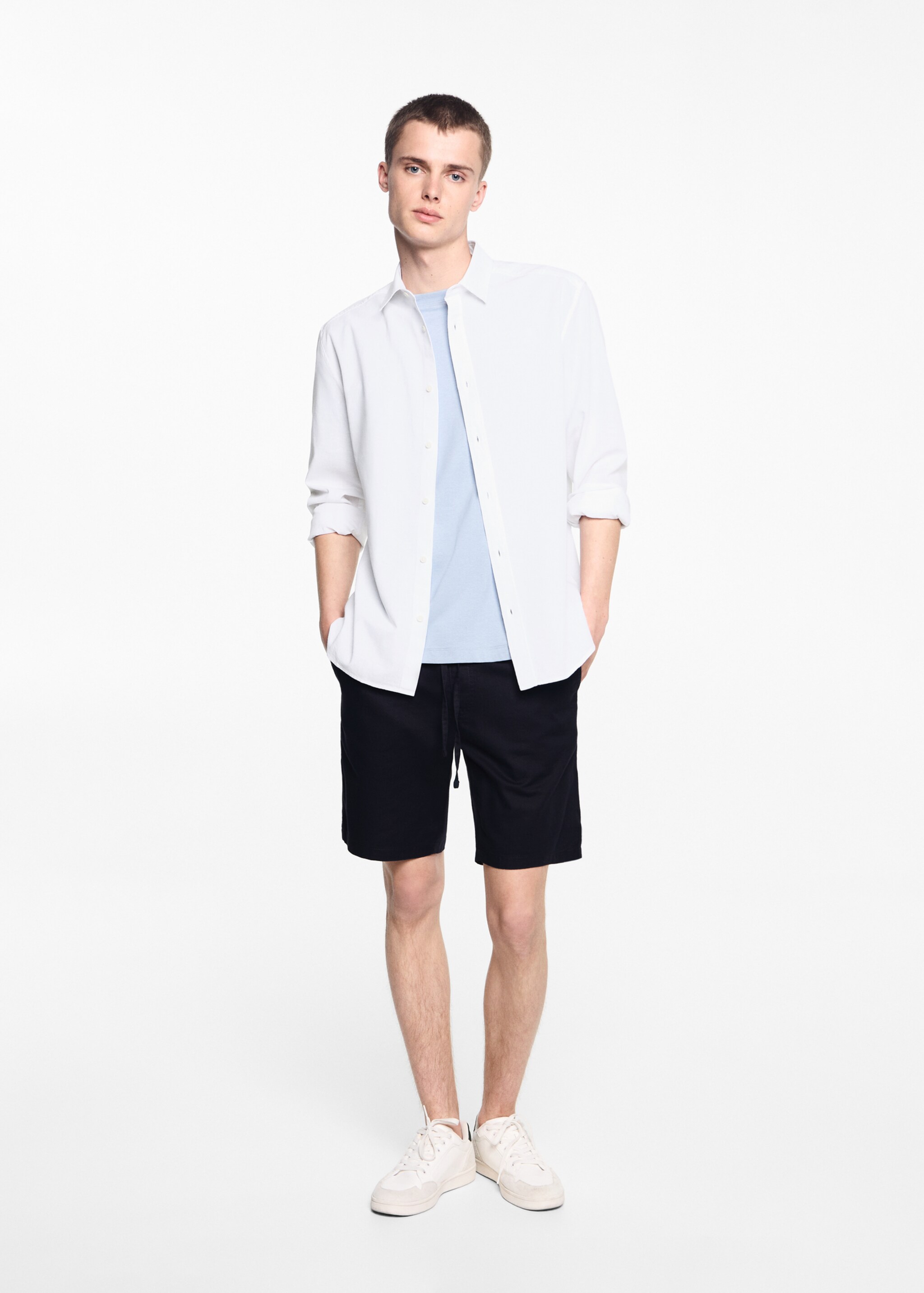 Regular-fit linen shirt - General plane, Off White. Ref: 67026747-00.