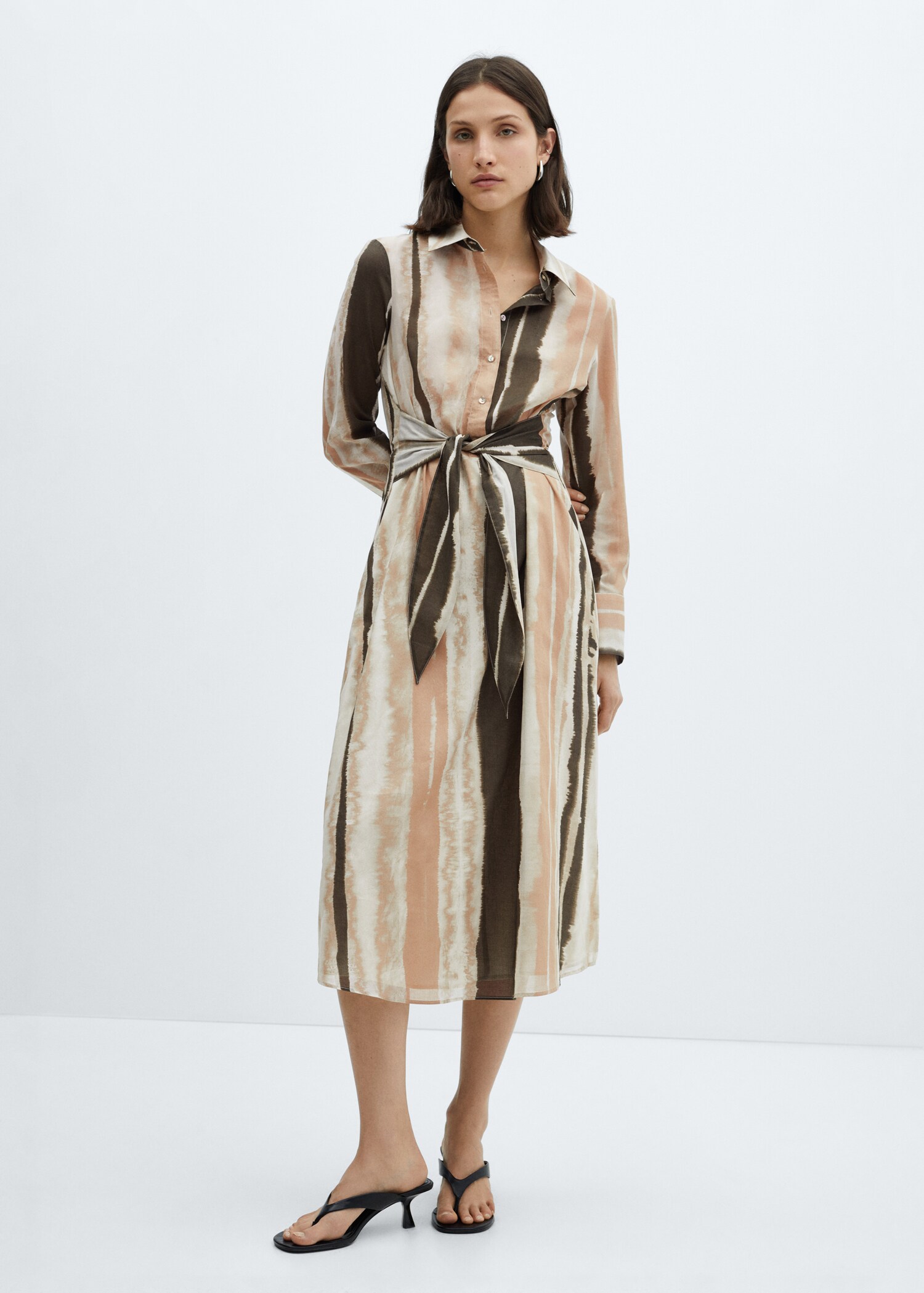Robe chemise tie and dye nœud - Plan général