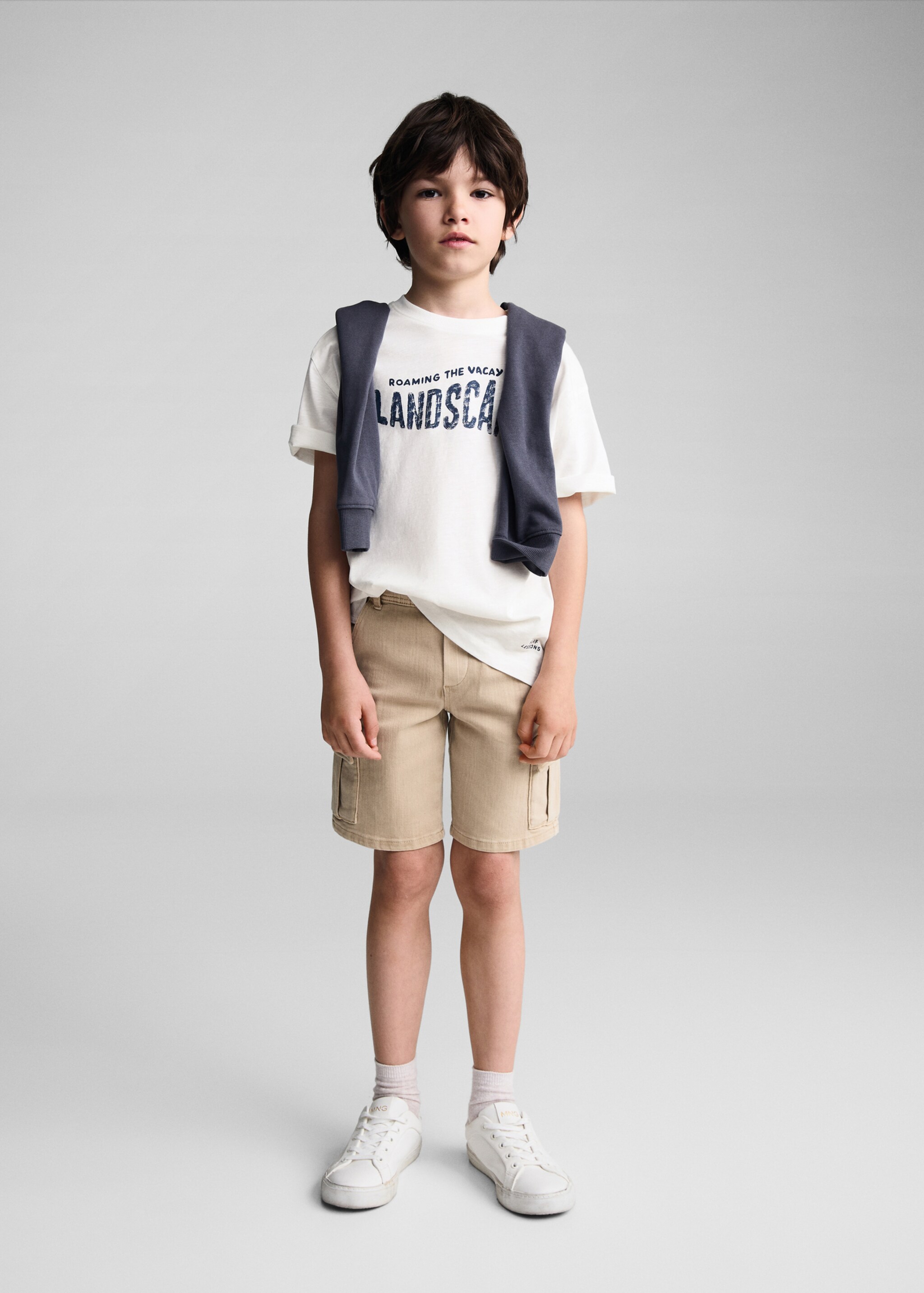 Printed cotton-blend T-shirt - General plane