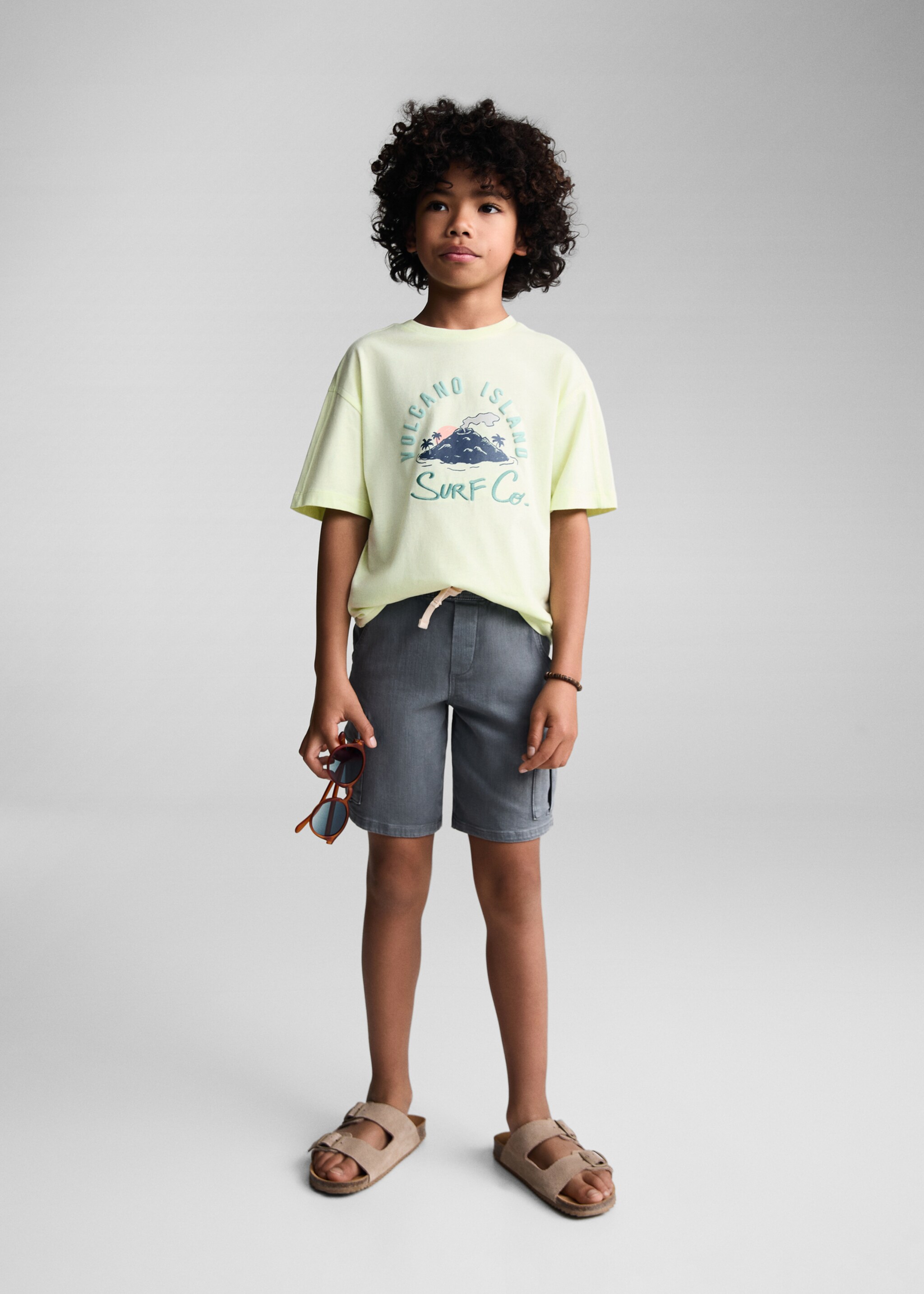 Printed cotton-blend T-shirt - General plane