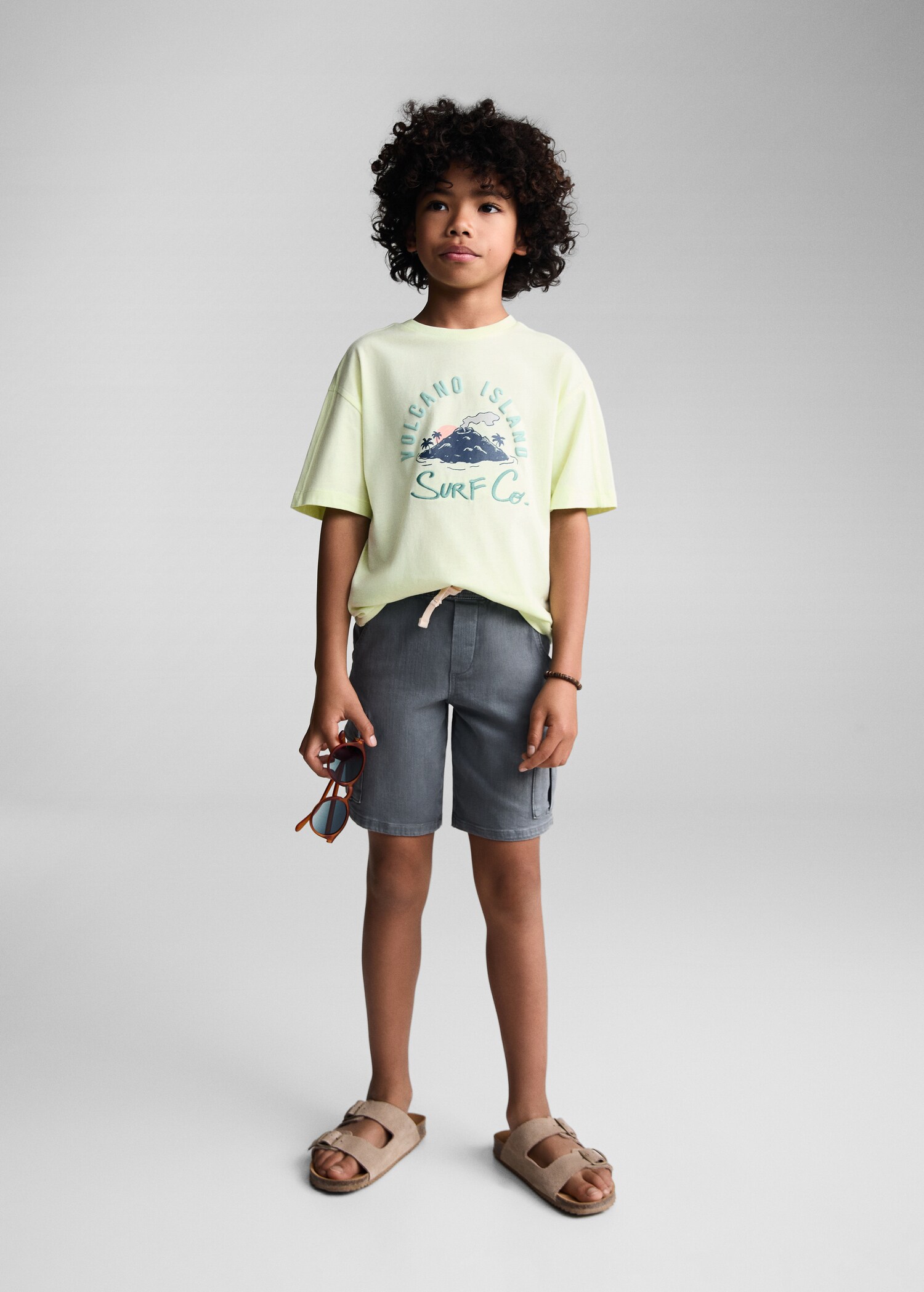 Printed cotton-blend T-shirt - General plane