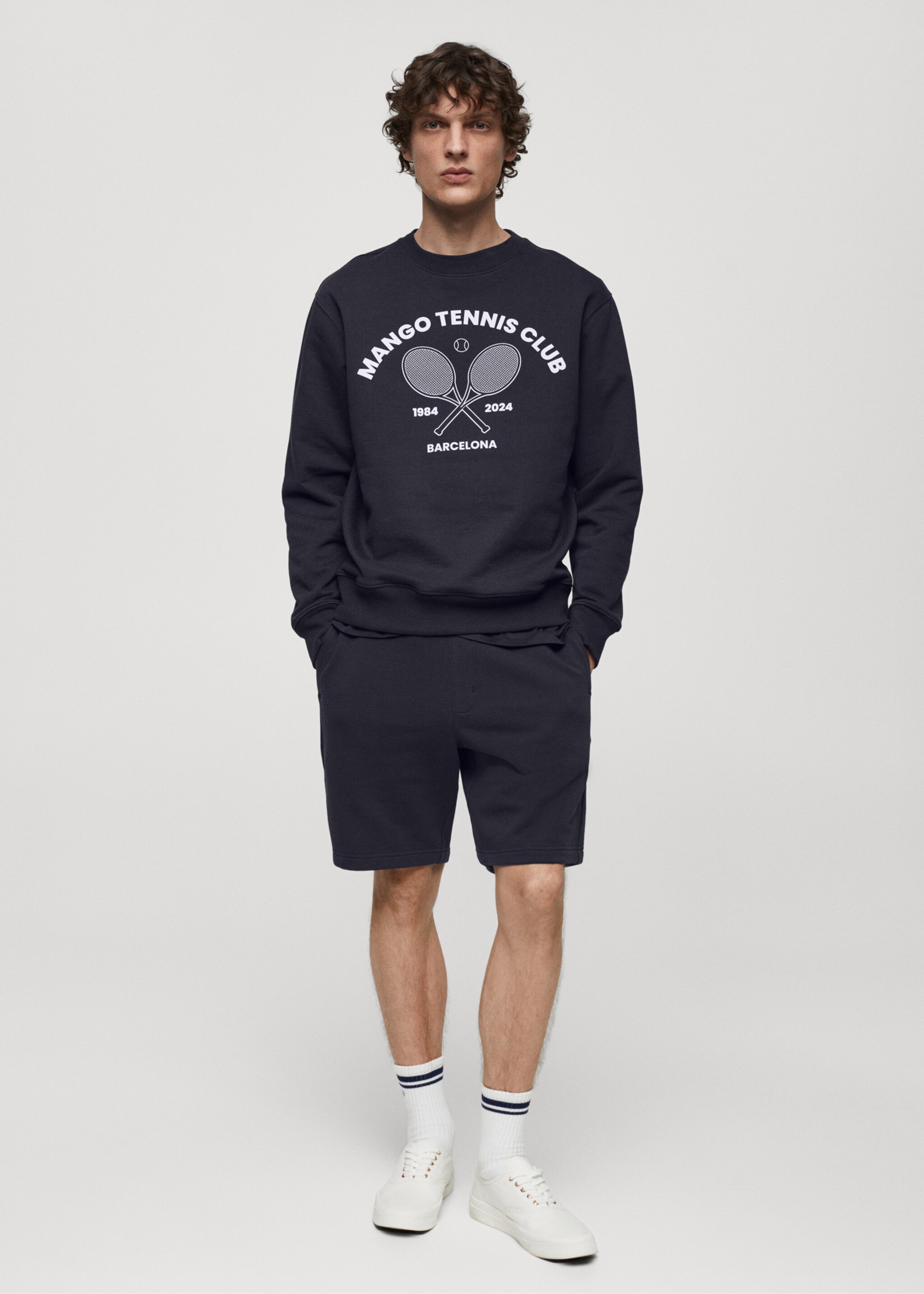 Sweat-shirt coton imprimé - Plan général