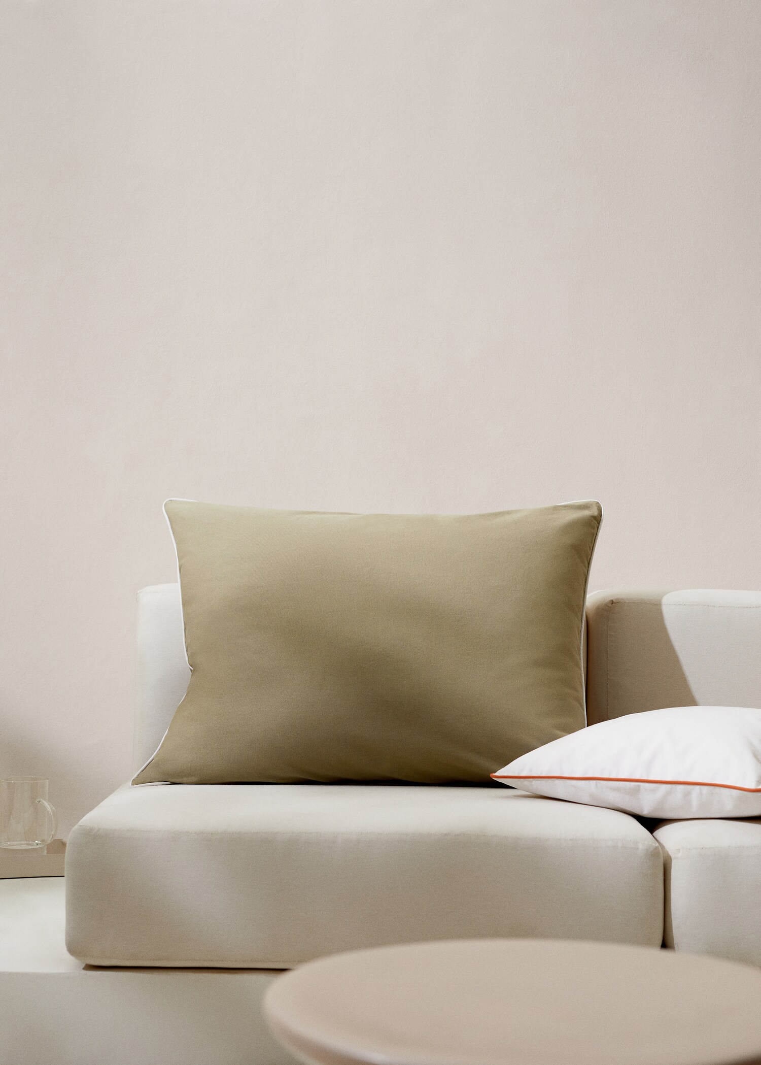 Water-repellent piped cushion cover 70x90cm - General plane