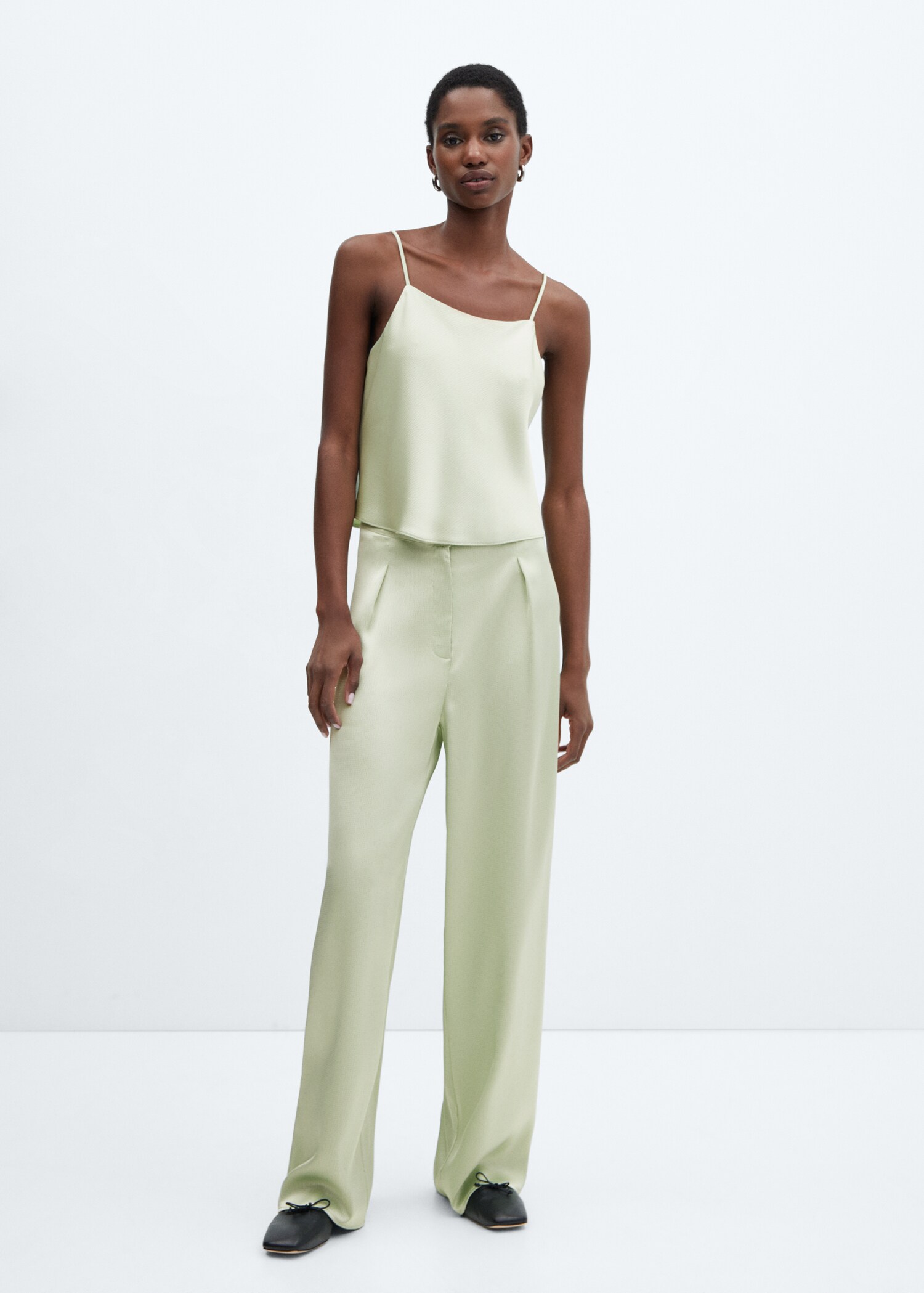 Satin top with straps - General plane