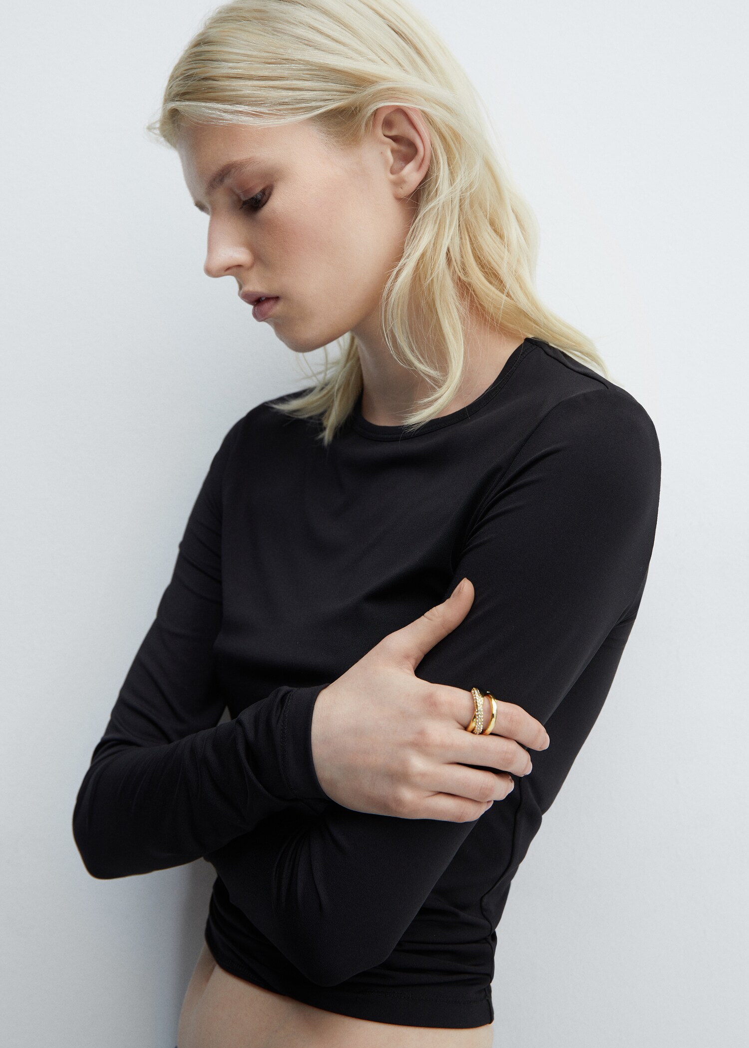 Set mit Ringen mit Kristallstein-Effekt - Allgemeine Ansicht