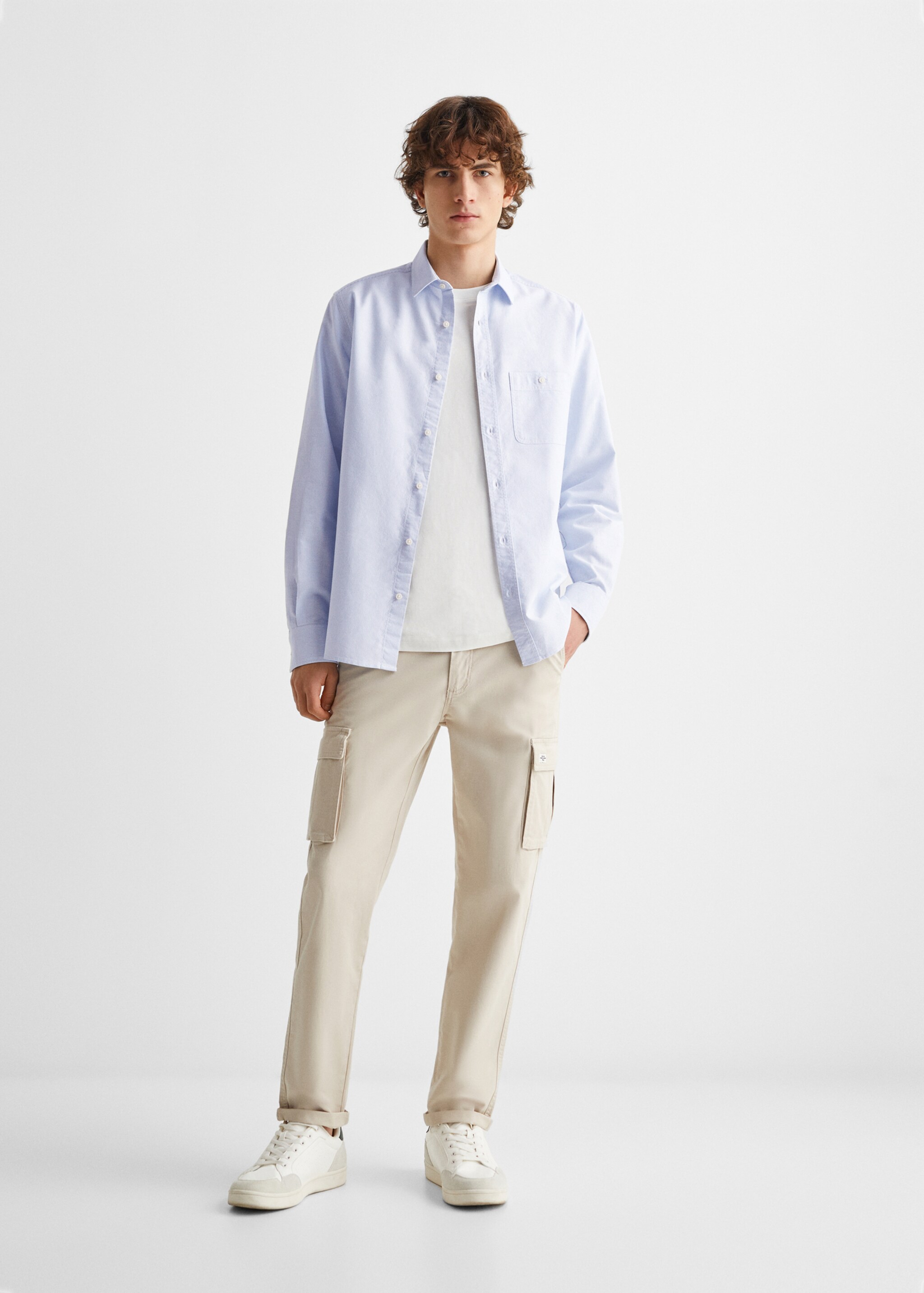 Oxford cotton shirt - General plane, Blue. Ref: 67030655-00.