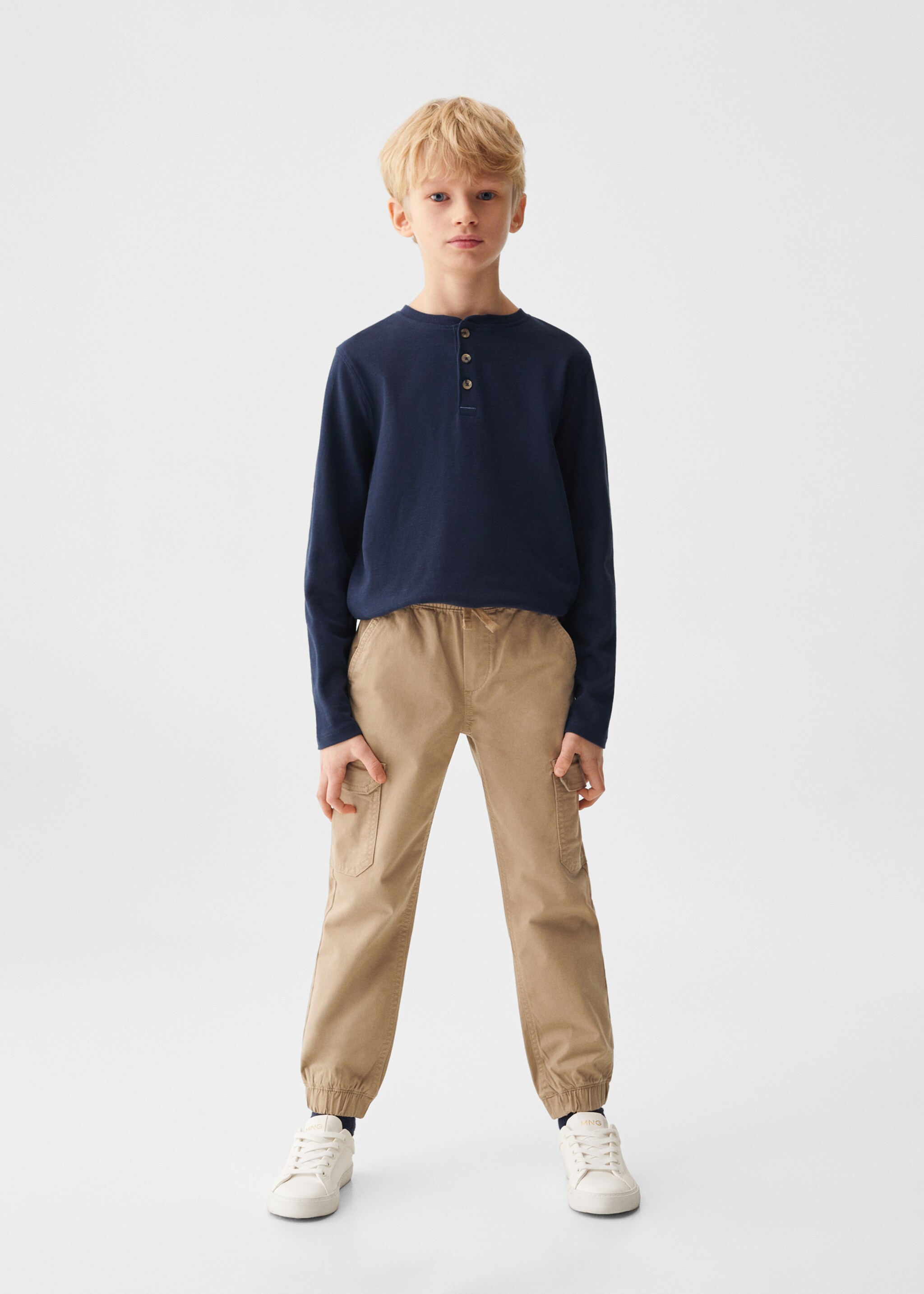 Buttoned long sleeve t-shirt - General plane, Dark Navy. Ref: 67030665-00.