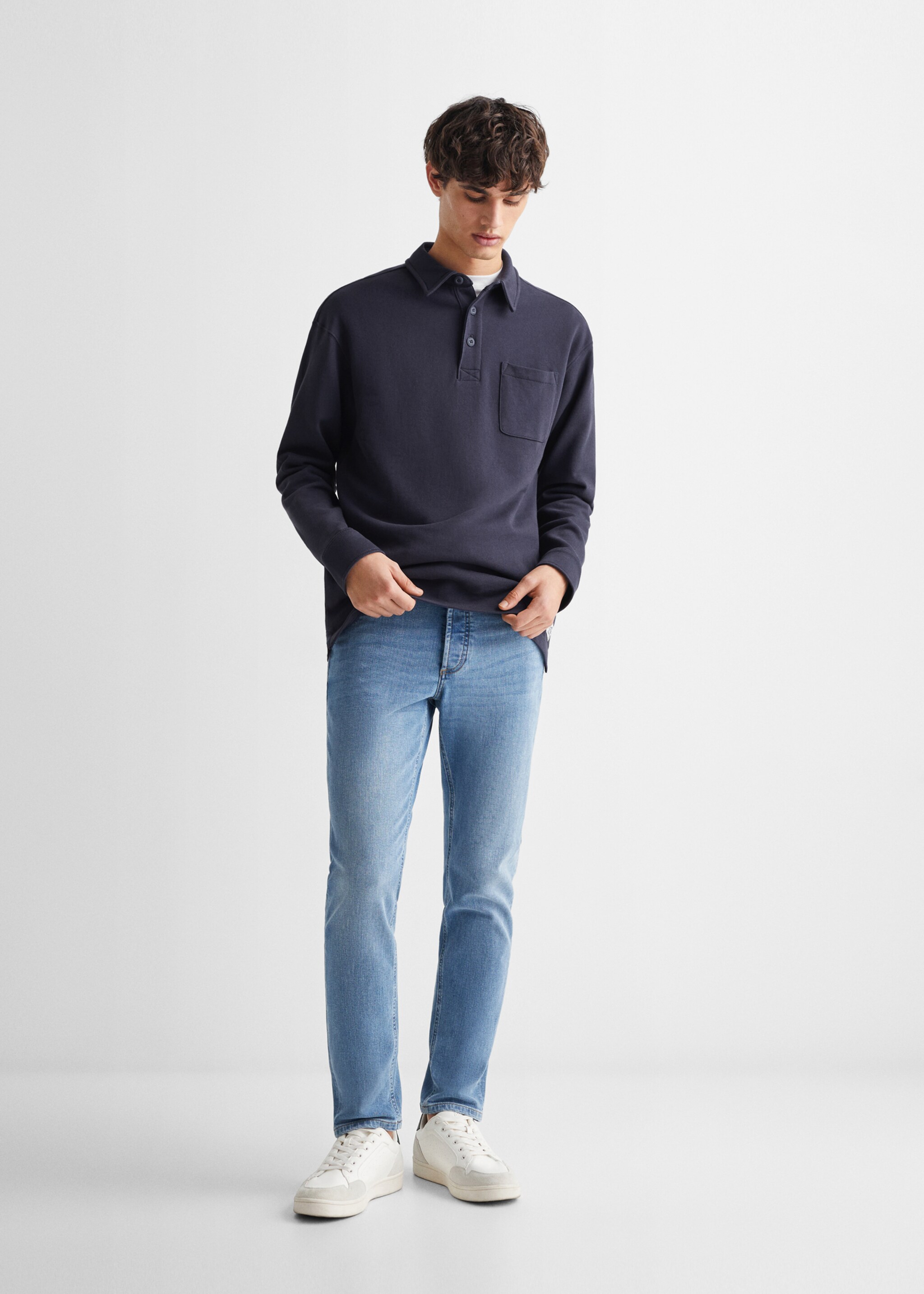 Slim-fit jeans - General plane, Medium Blue. Ref: 67030679-00.