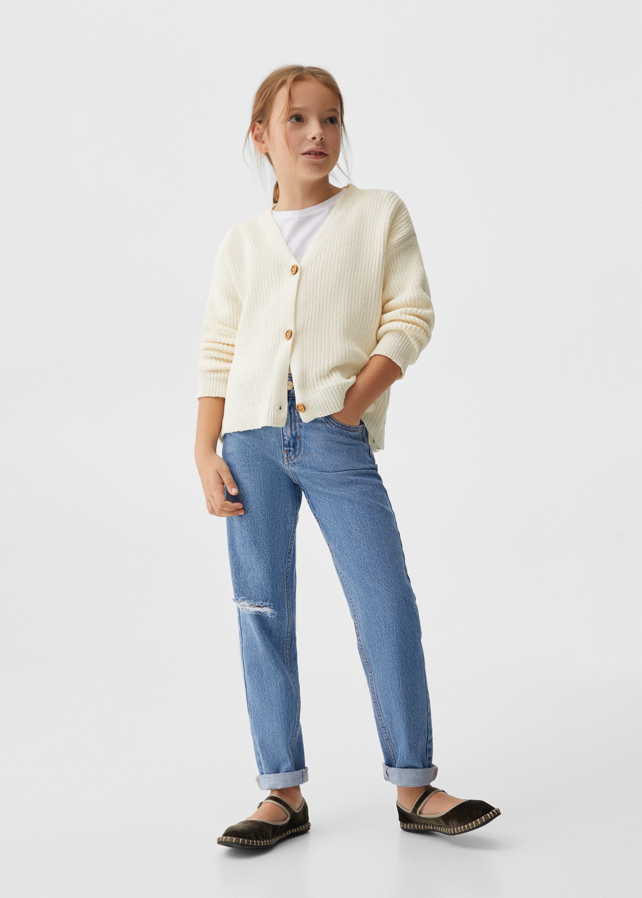 Cotton mom-fit jeans - General plane