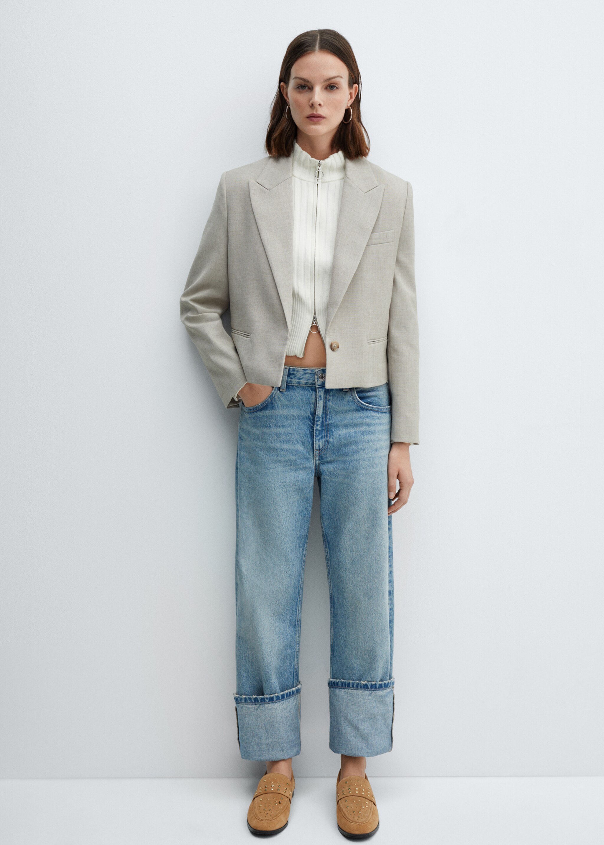 Leren loafers met studs - Overzichtstekening