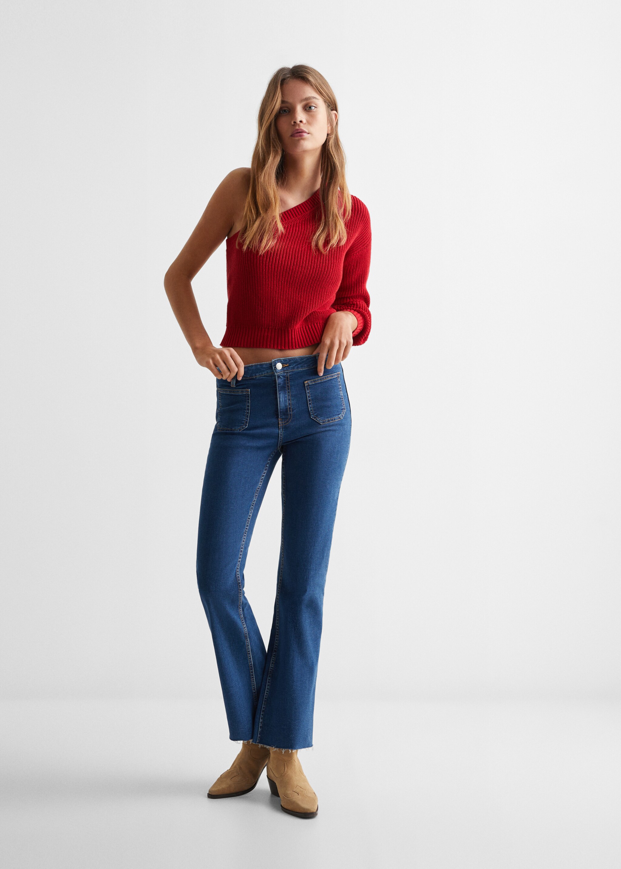Camisola de malha assimétrica - Plano geral
