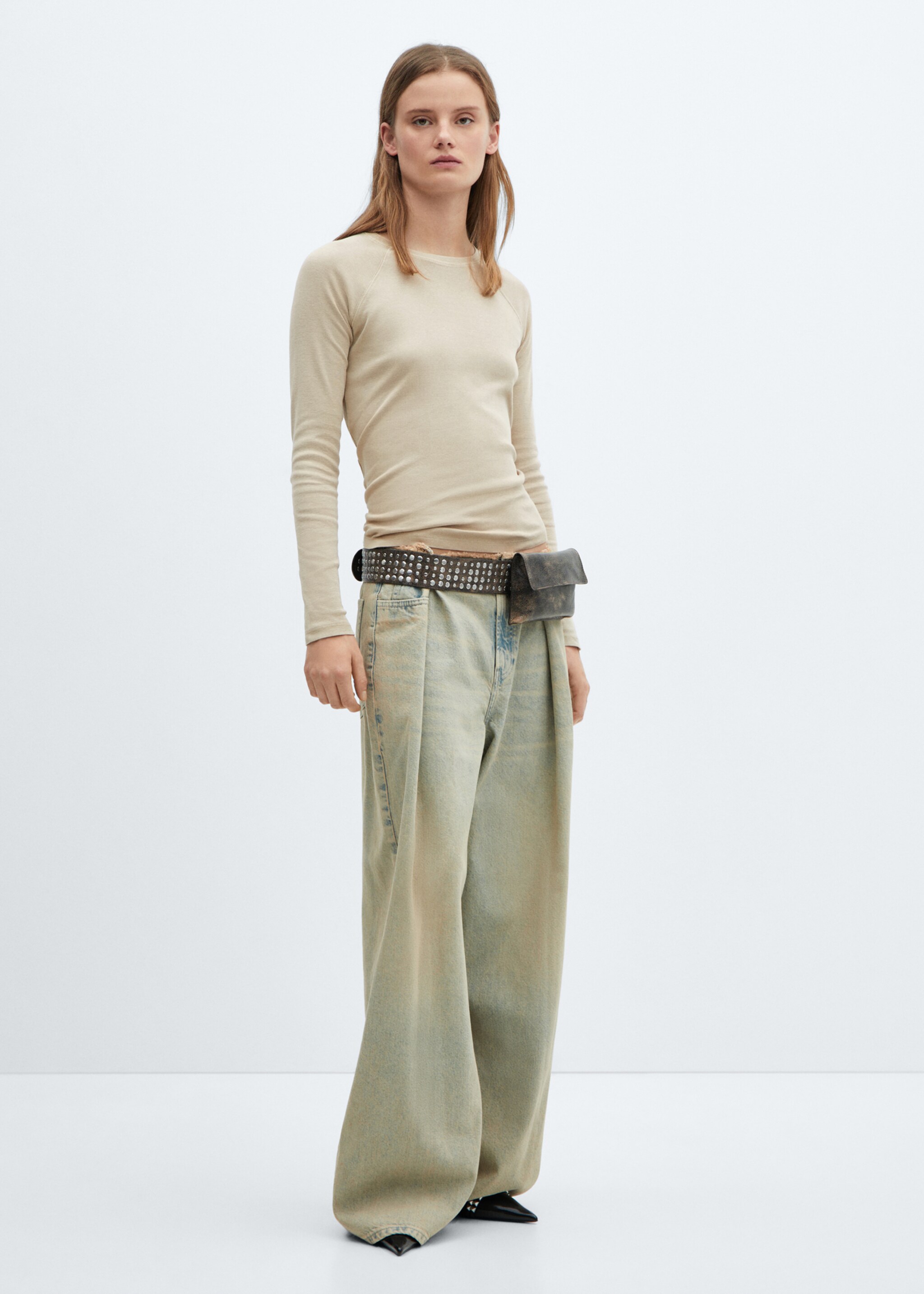 Washed round-neck t-shirt - General plane
