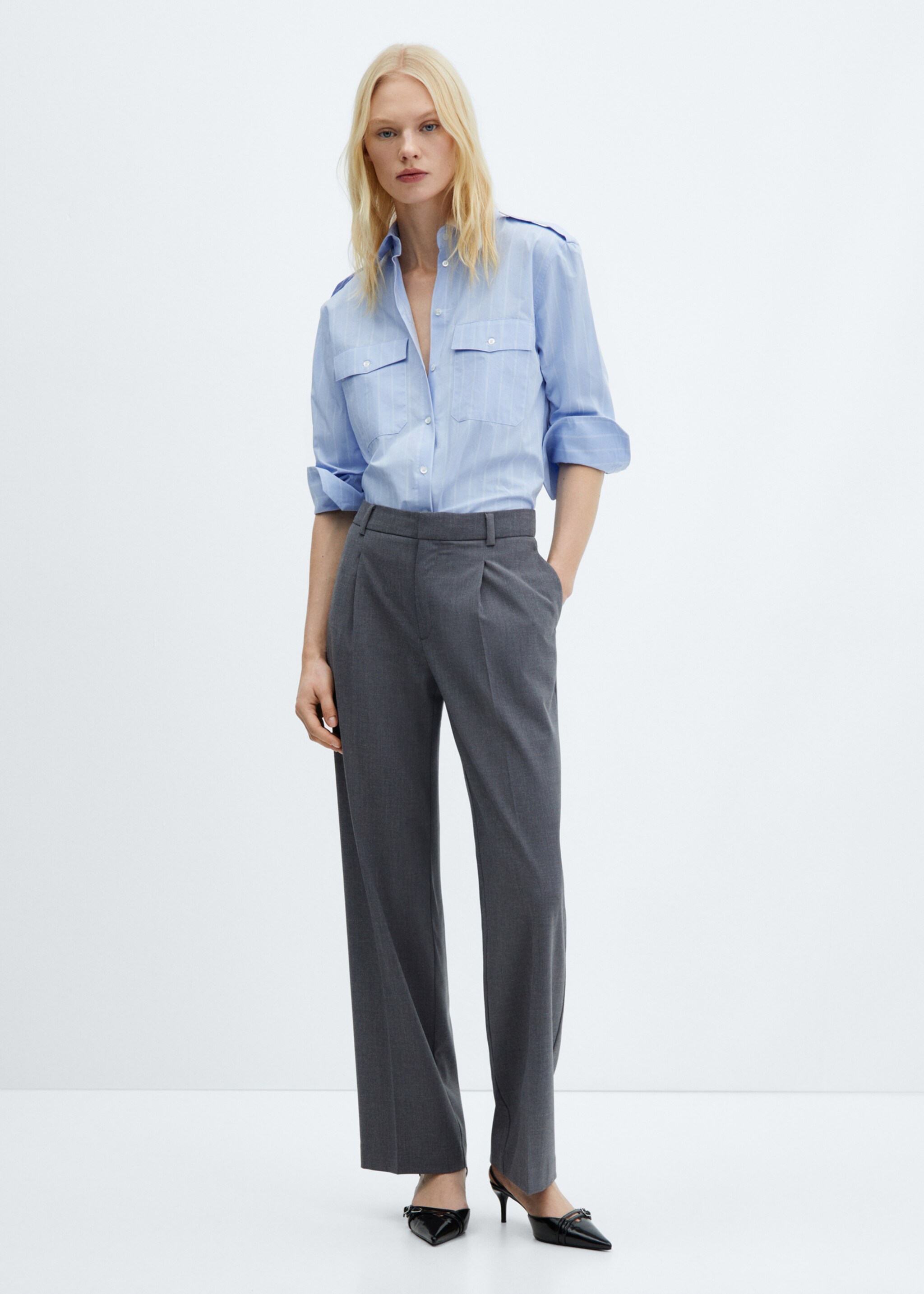 Pocket striped shirt - General plane