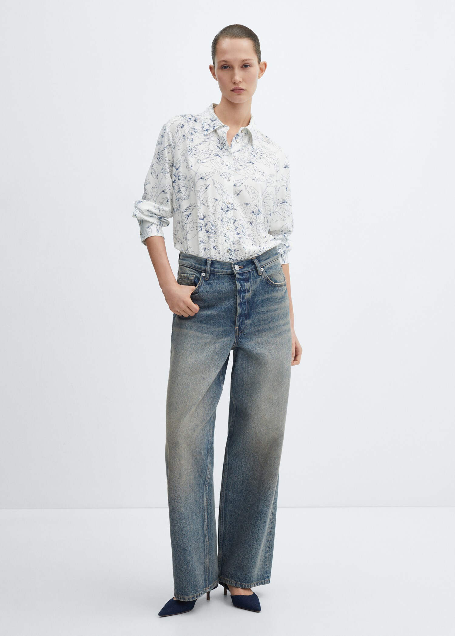 Chemise imprimée à boutons - Plan général