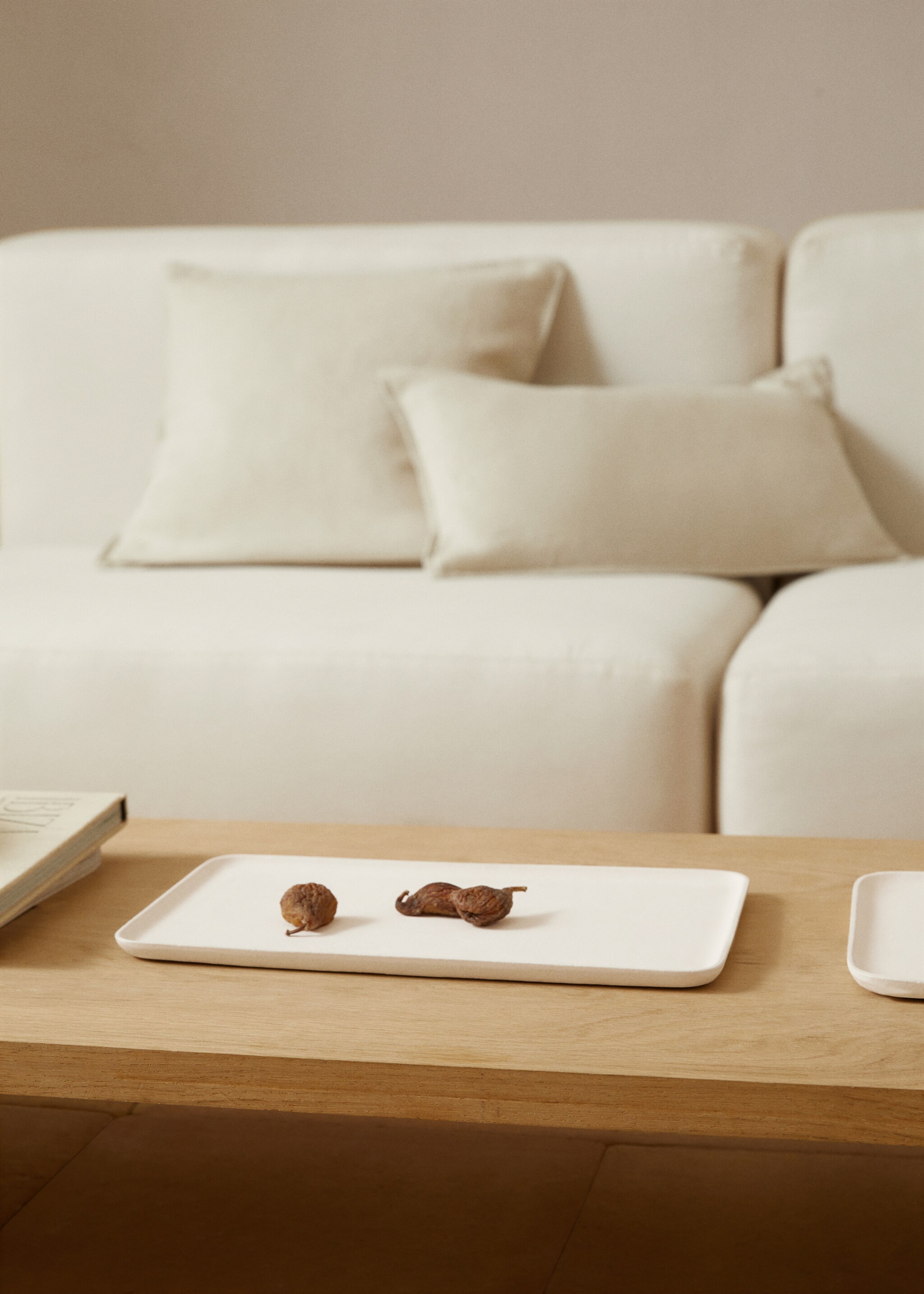 Rectangular metal tray 30x18.5cm - General plane, Off White. Ref: 67034056-00.