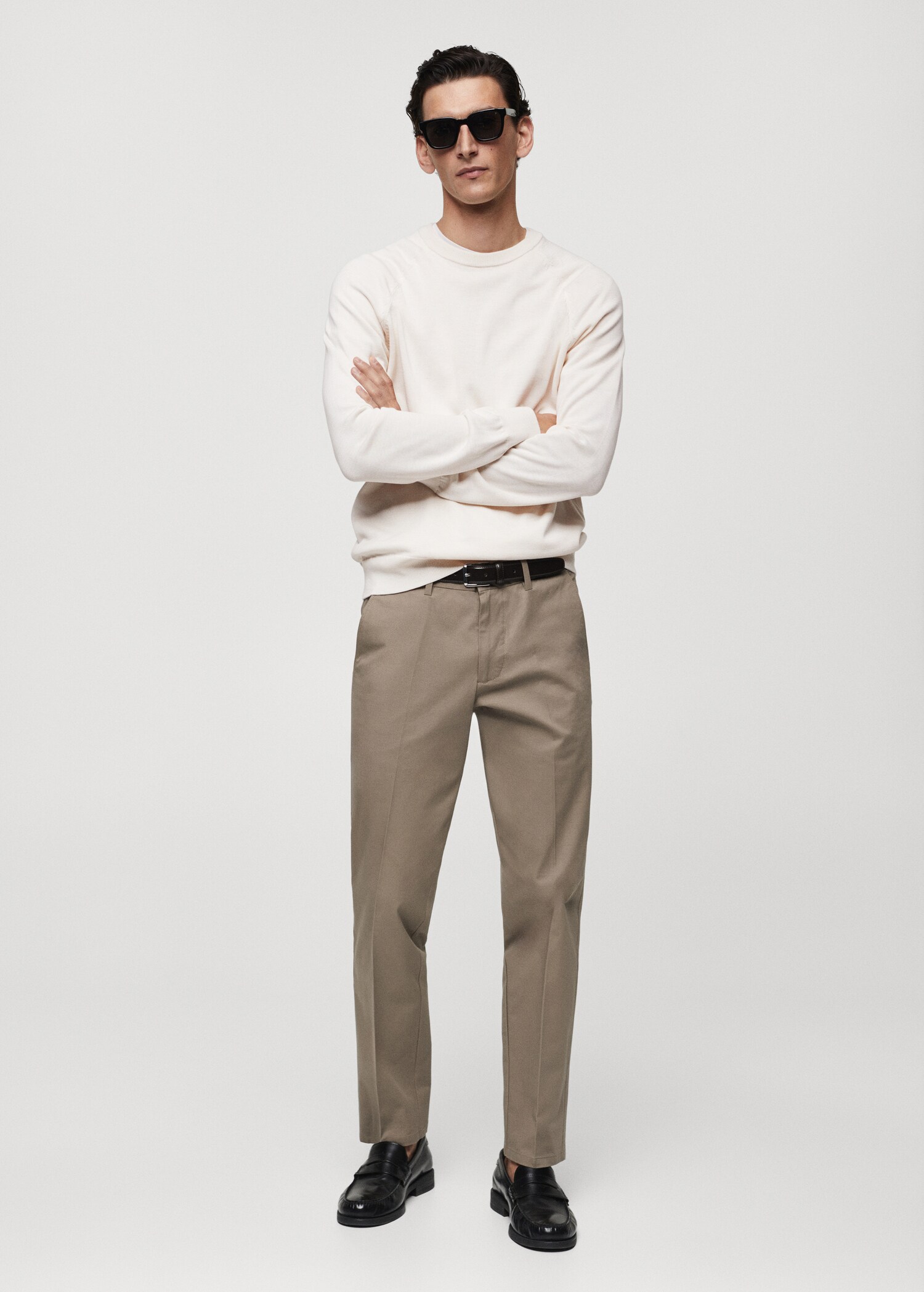 Pantalón regular fit algodón - Plano general