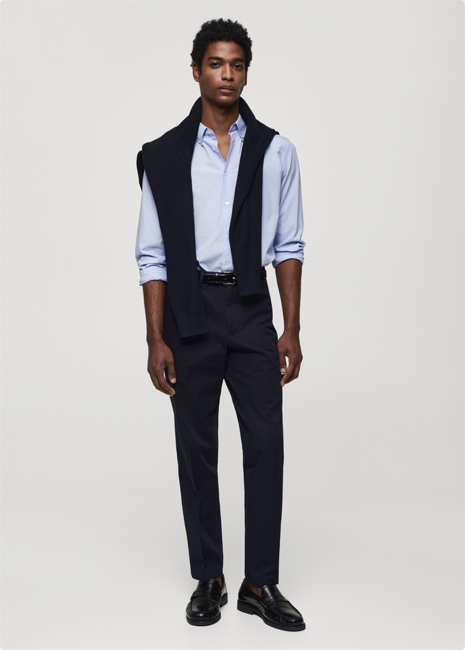 Chemise regular-fit coton rayures - Plan général