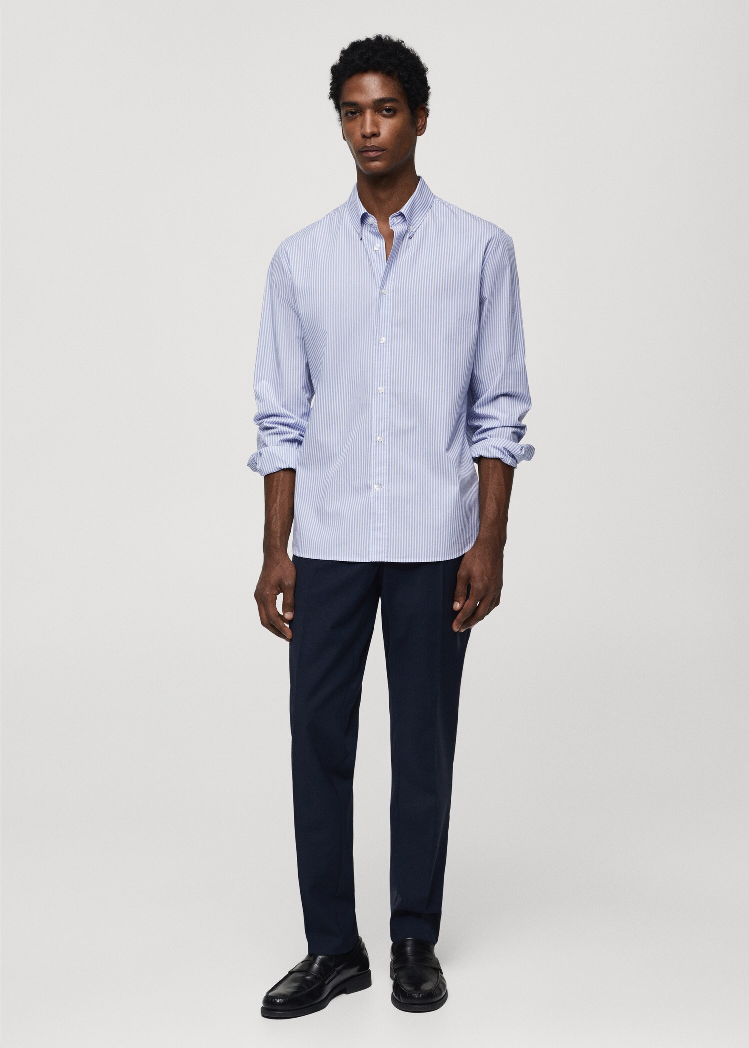 Chemise regular-fit coton rayures - Plan général