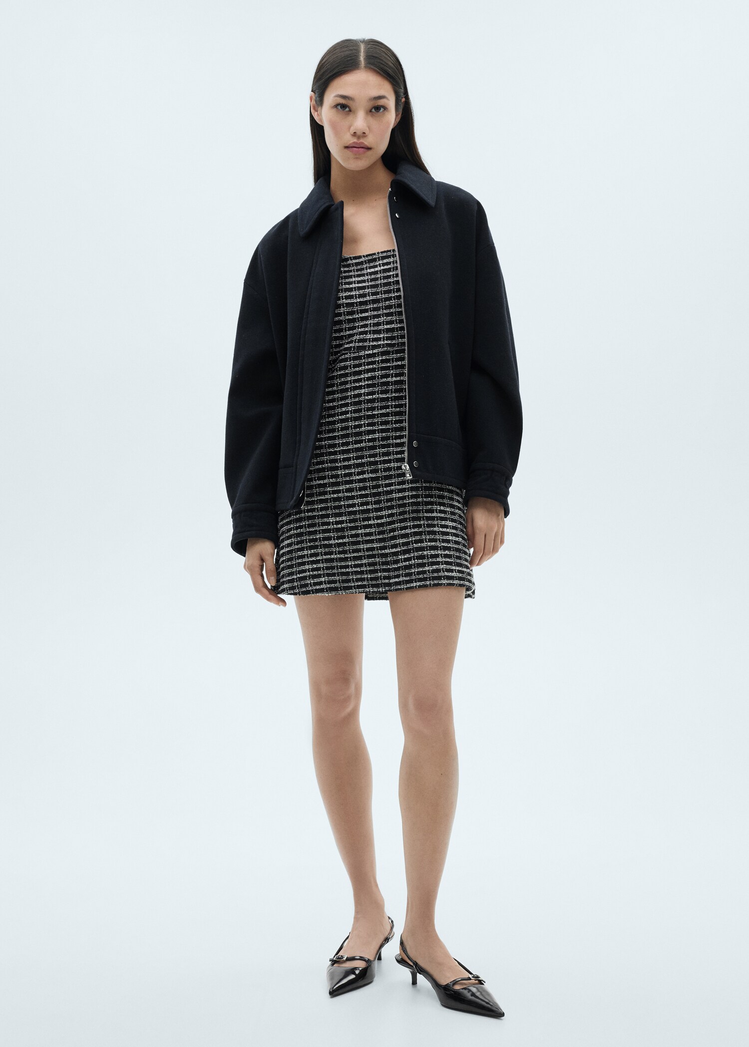 Check tweed dress - General plane
