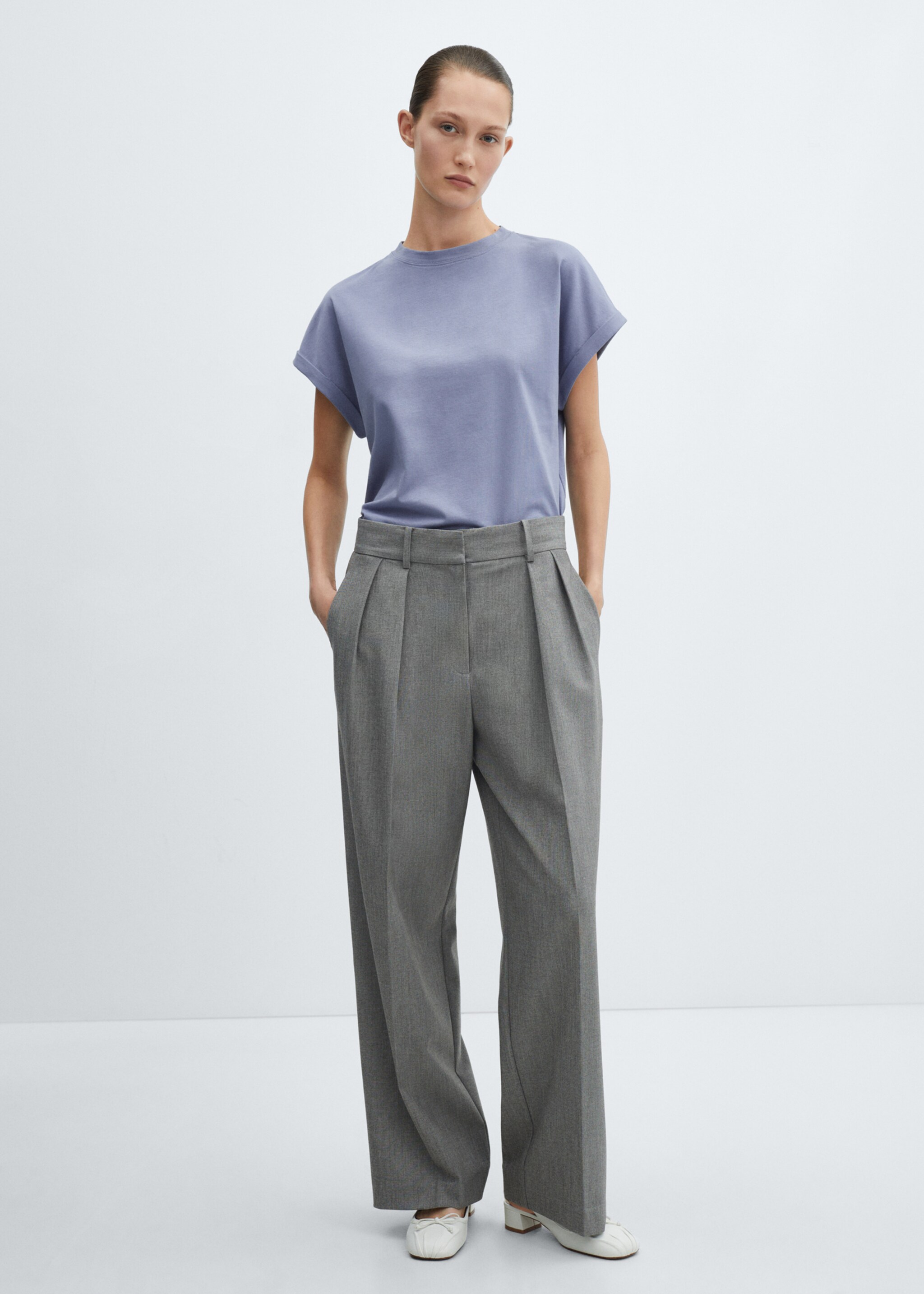 Rounded neck cotton t-shirt - General plane, Blue. Ref: 67035146-00.