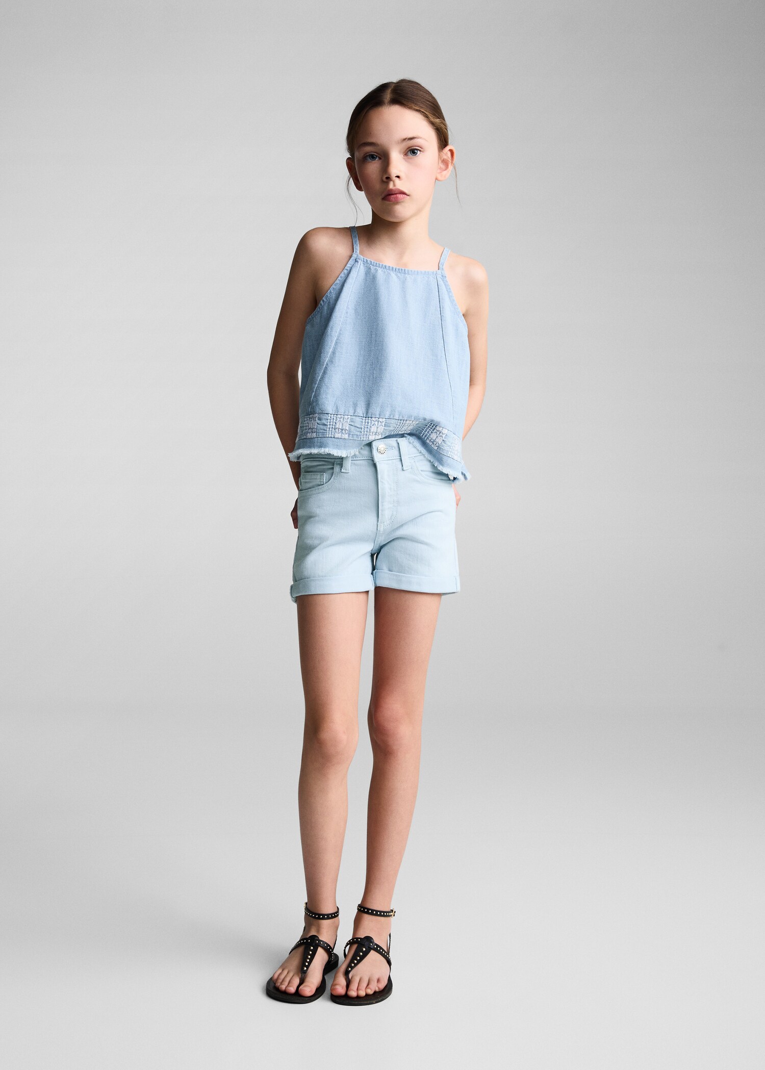 Short denim revers - Plan général