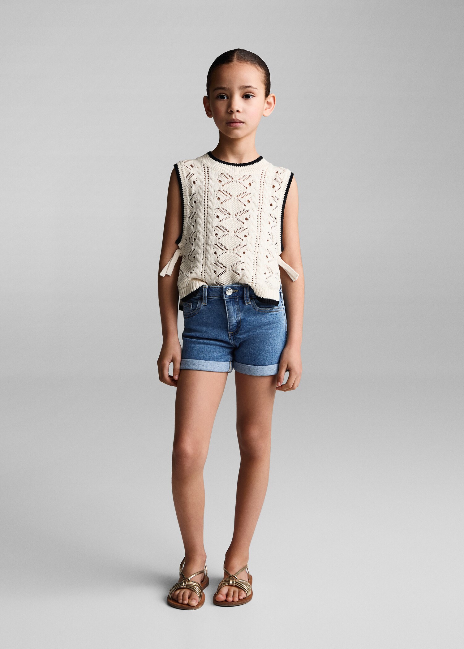 Short denim revers - Plan général