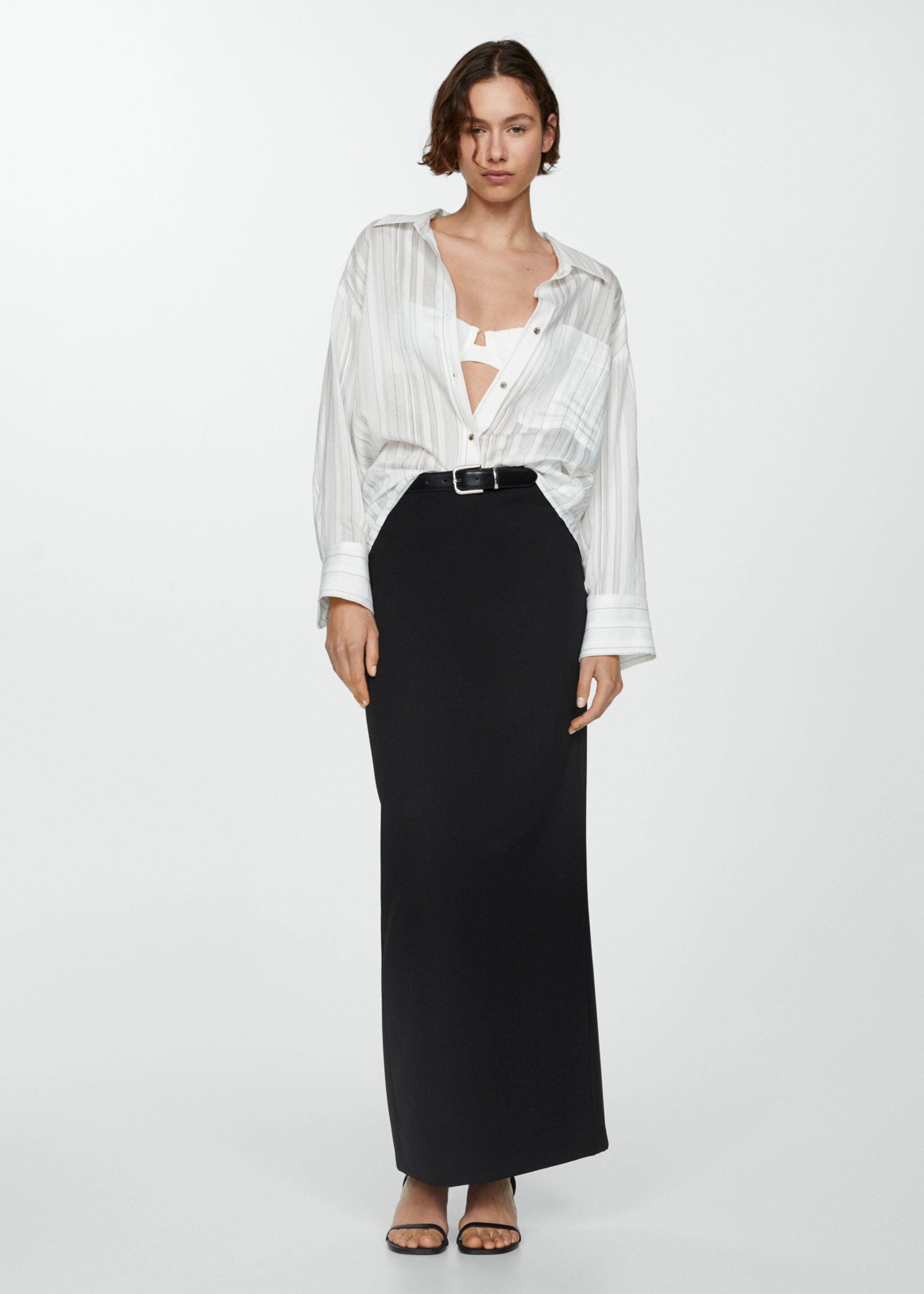 Chemise semi-transparente rayures - Plan général